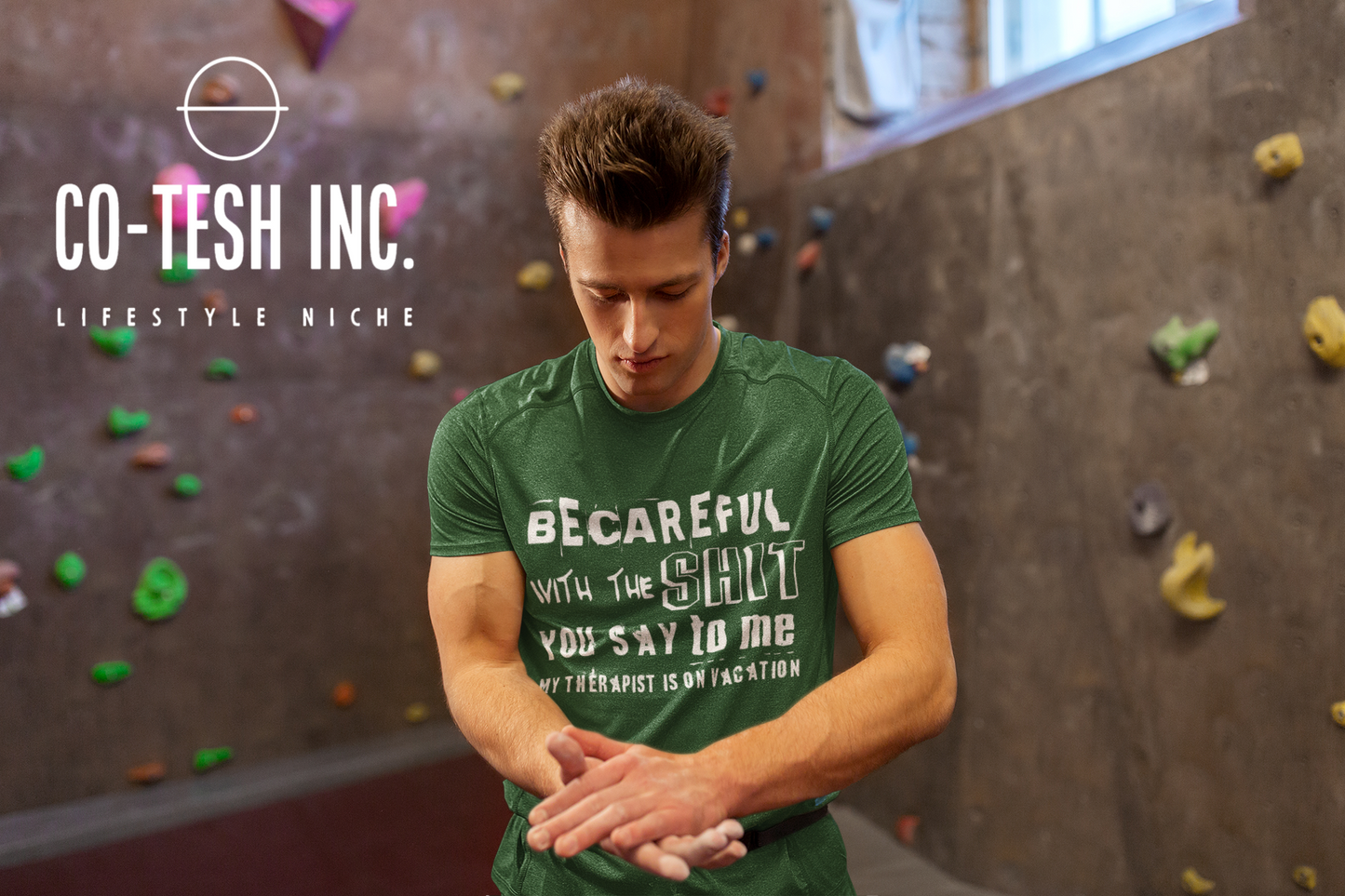 Becareful with the Shit you Say To Me My Therapist is on Vaction Short-Sleeve Unisex T-Shirt | Cotesh | Expression Teez