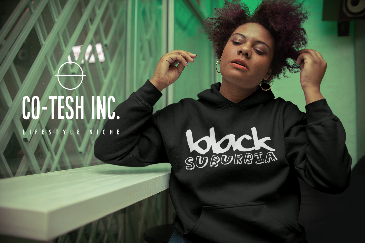 Black Suburbia | Unisex Hoodie | Expression Hoodiez | Cotesh