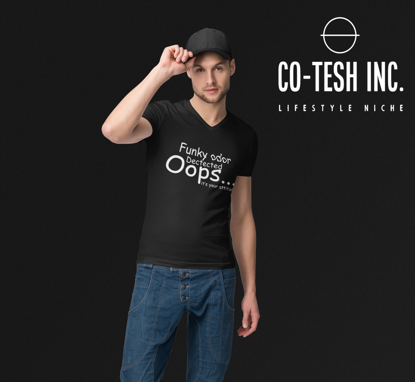 Oops Funky odor dectected | Short-Sleeve Unisex T-Shirt | Expression Tees | Cotesh