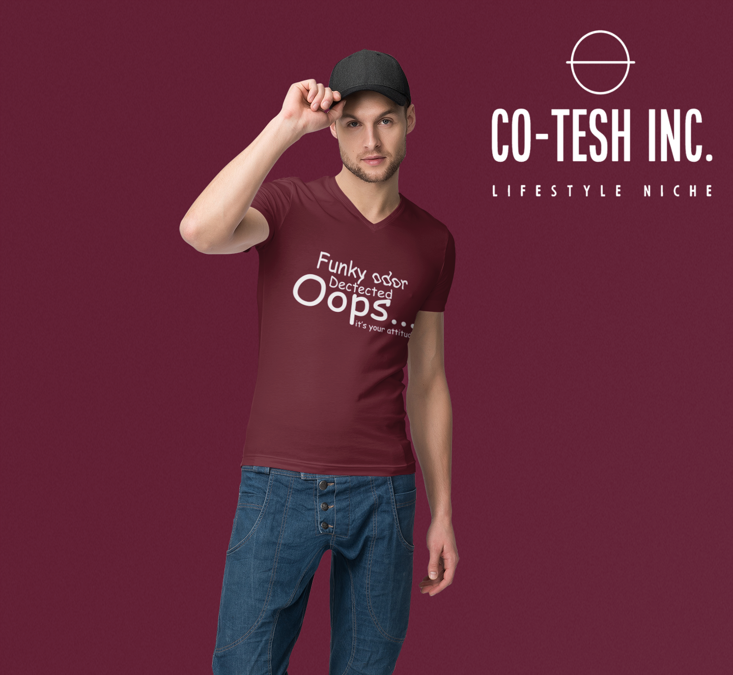 Oops Funky odor dectected | Short-Sleeve Unisex T-Shirt | Expression Tees | Cotesh