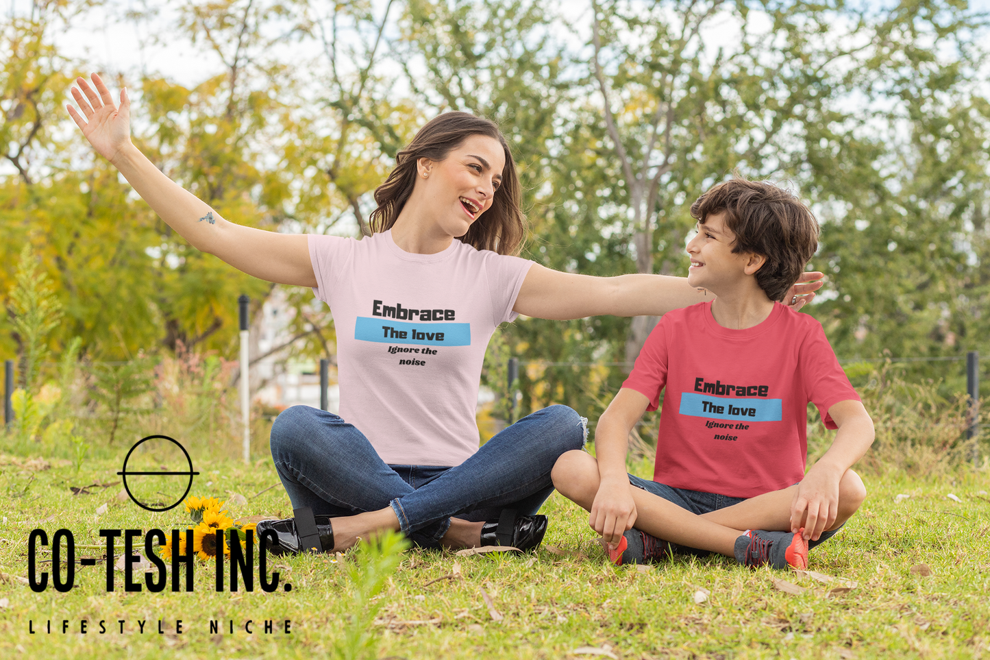 Embrace the Love Ignore the Noise Short-Sleeve Unisex T-Shirt Cotesh