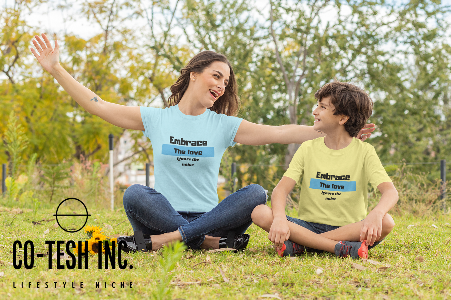 Embrace the Love Ignore the Noise Short-Sleeve Unisex T-Shirt Cotesh