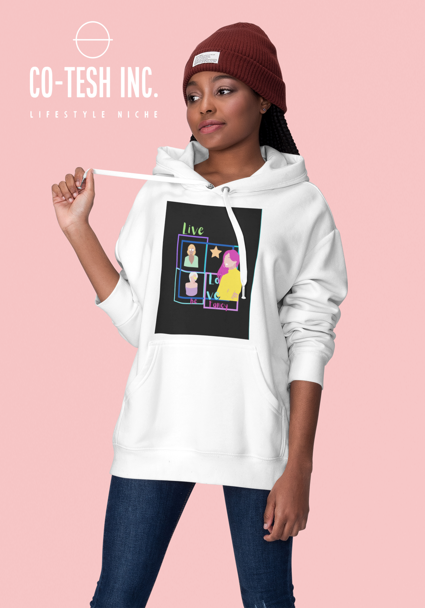 Live Love Be Fancy Unisex Hoodie Cotesh
