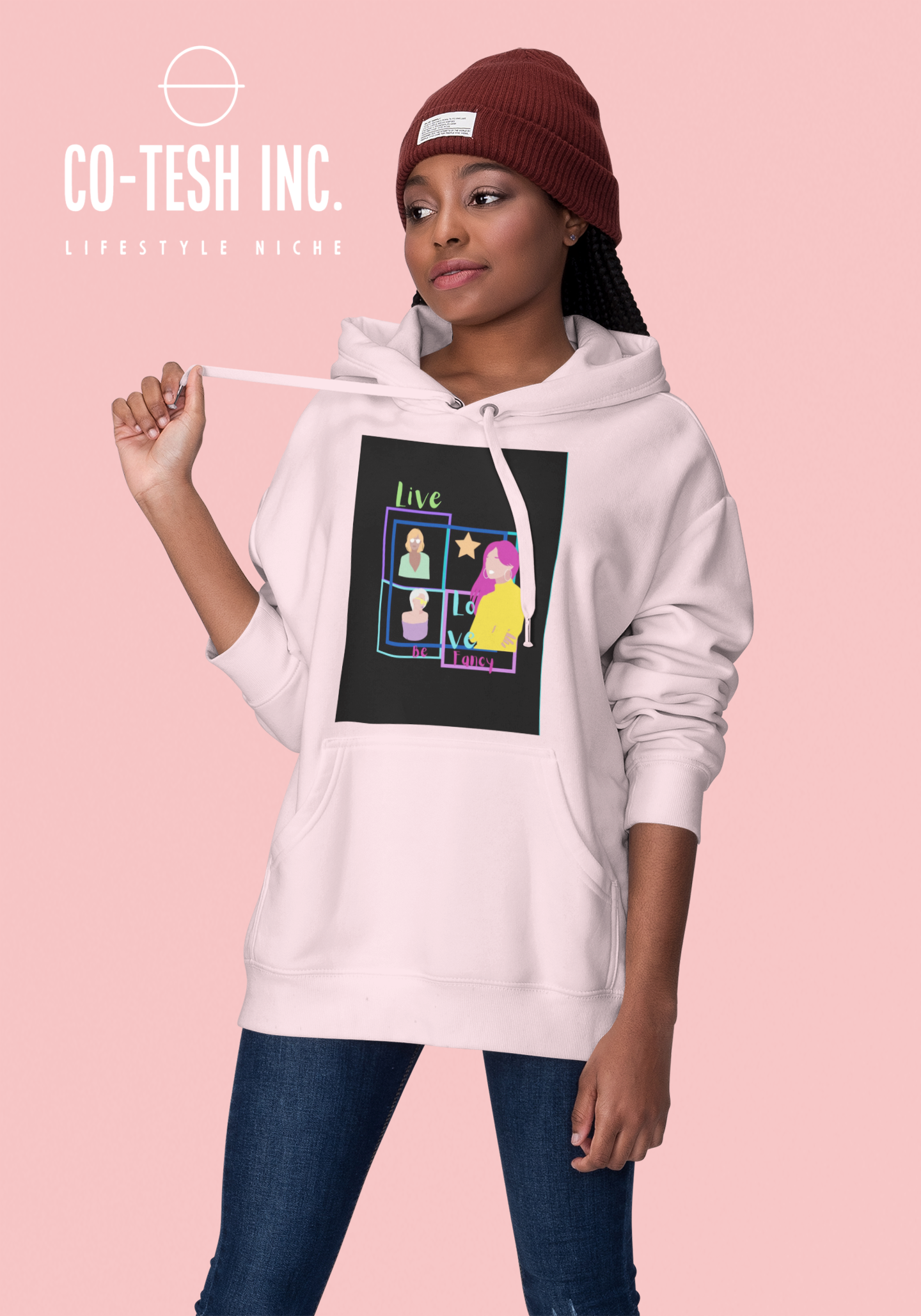 Live Love Be Fancy Unisex Hoodie Cotesh