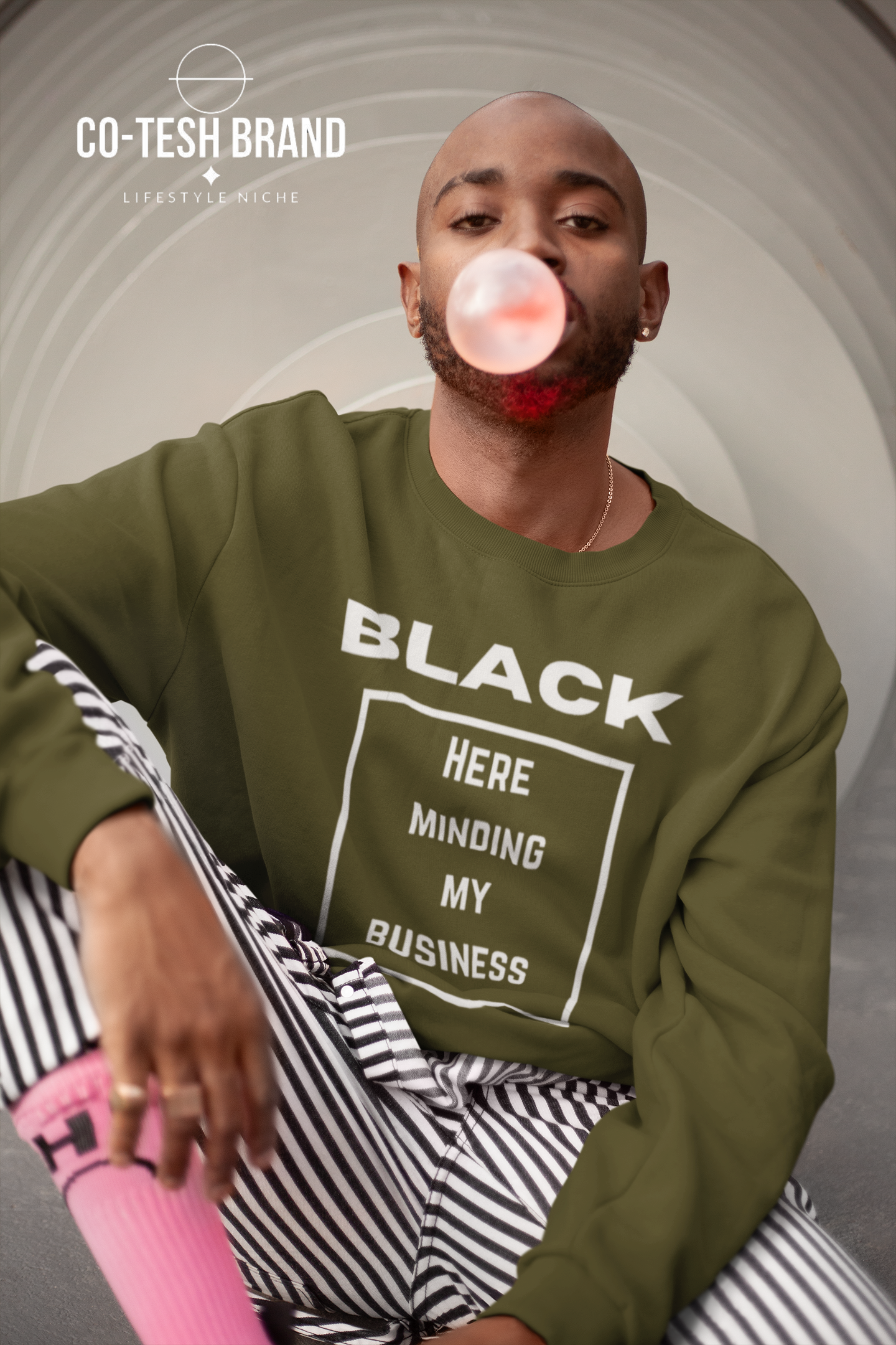 Black here minding my business Unisex Sweatshirt