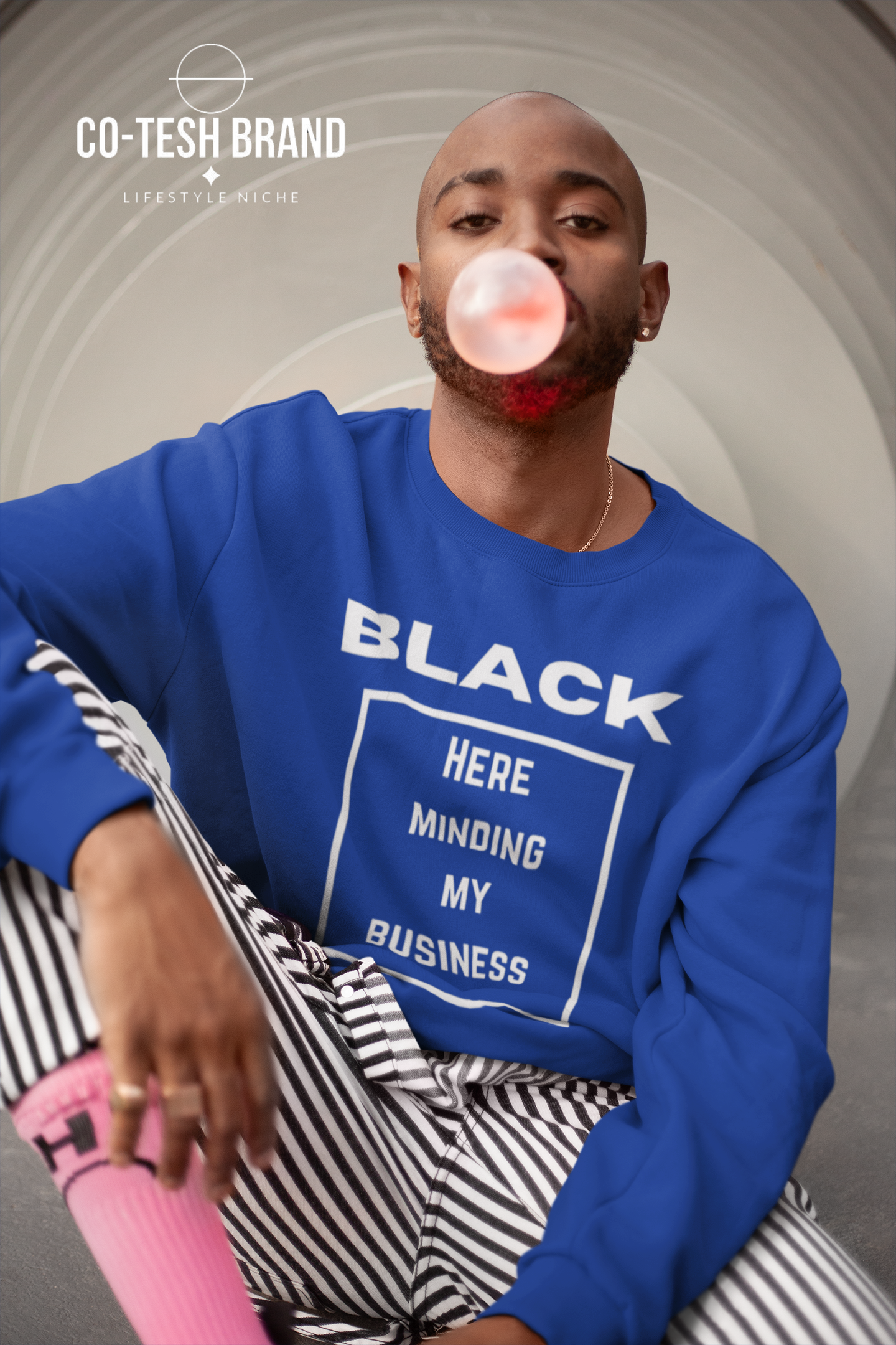 Black here minding my business Unisex Sweatshirt