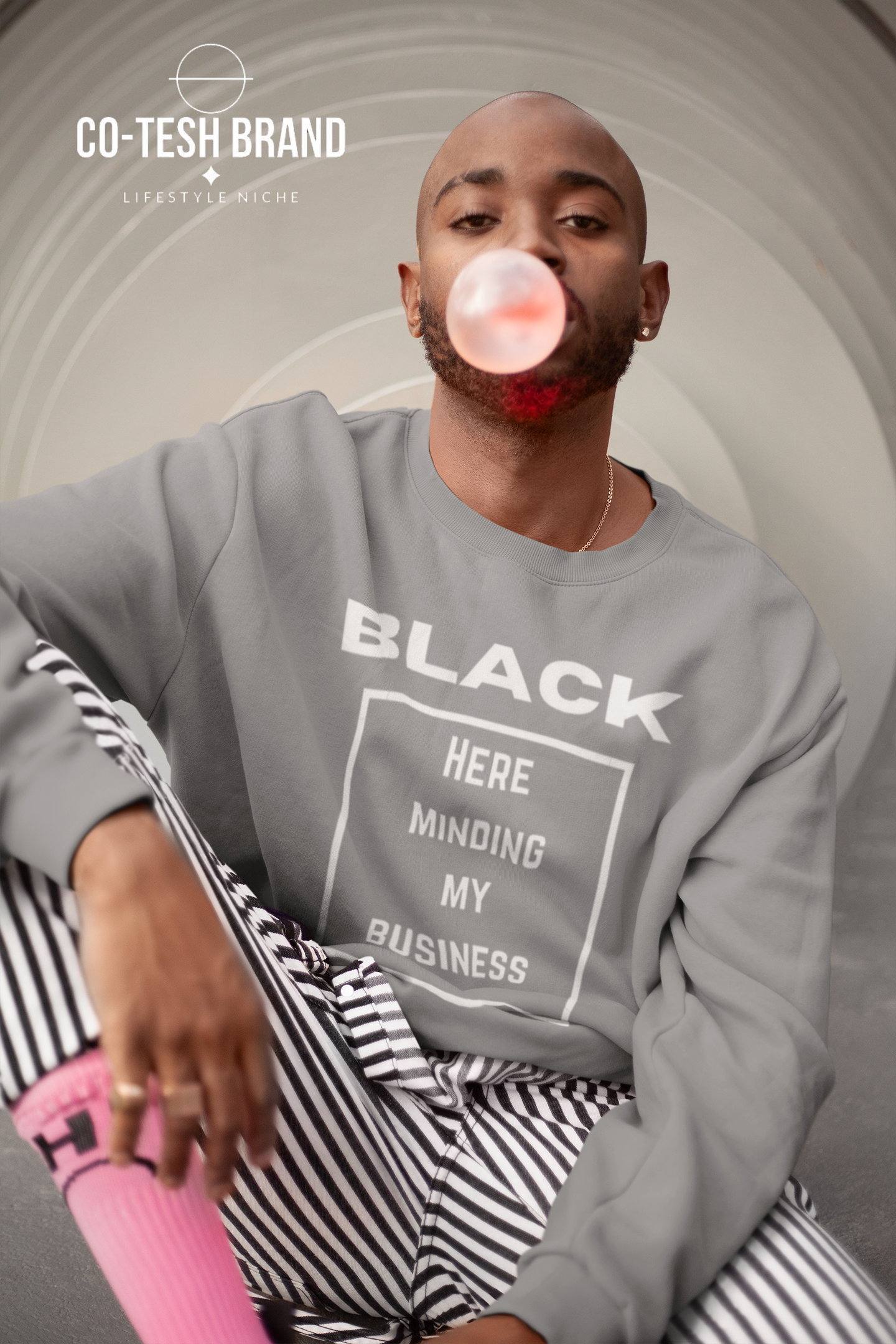 Black here minding my business Unisex Sweatshirt