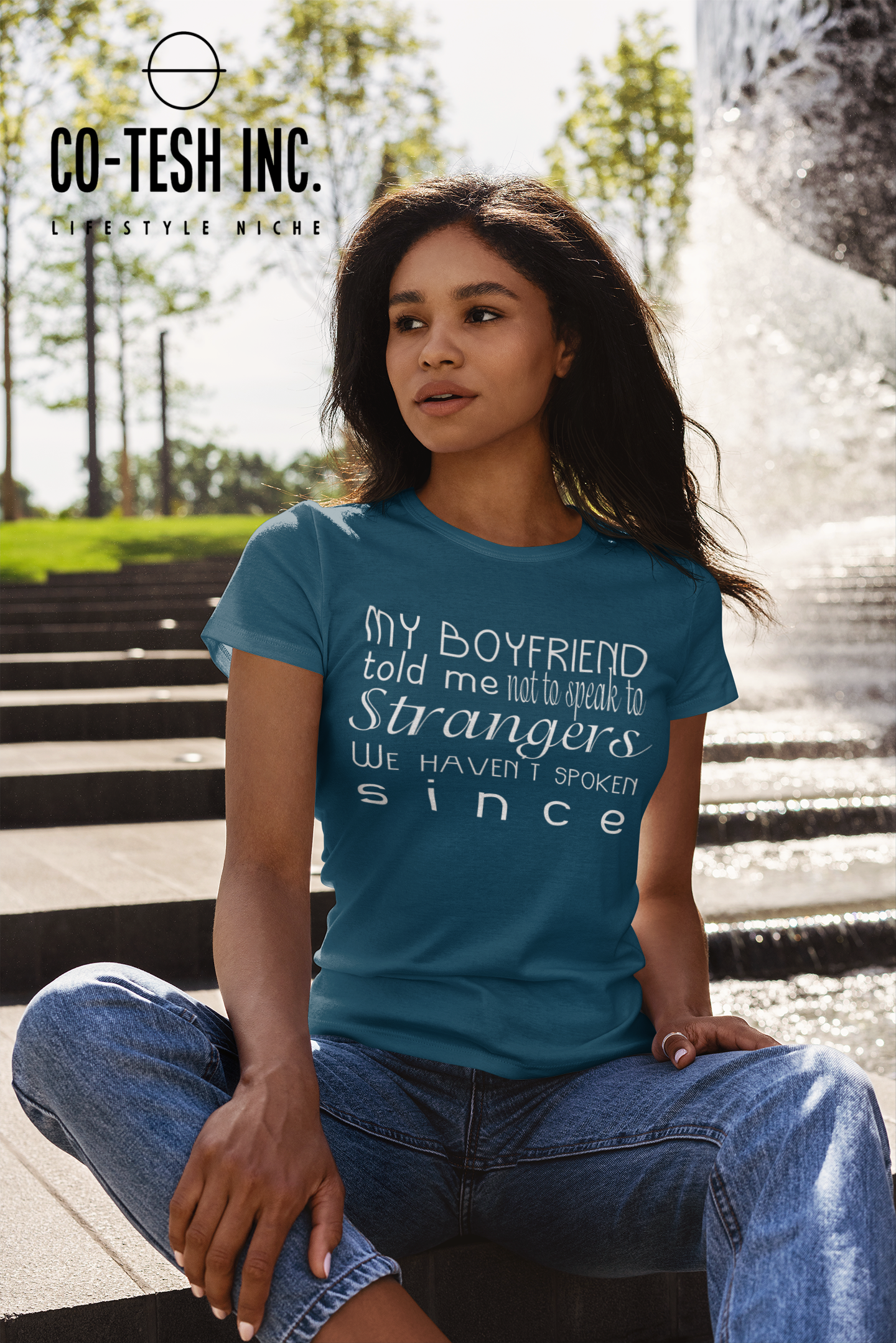 My boyfriend told me not to talk to strangers we haven't spoken since | Short-Sleeve Unisex T-Shirt | | Expression Tees | Cotesh