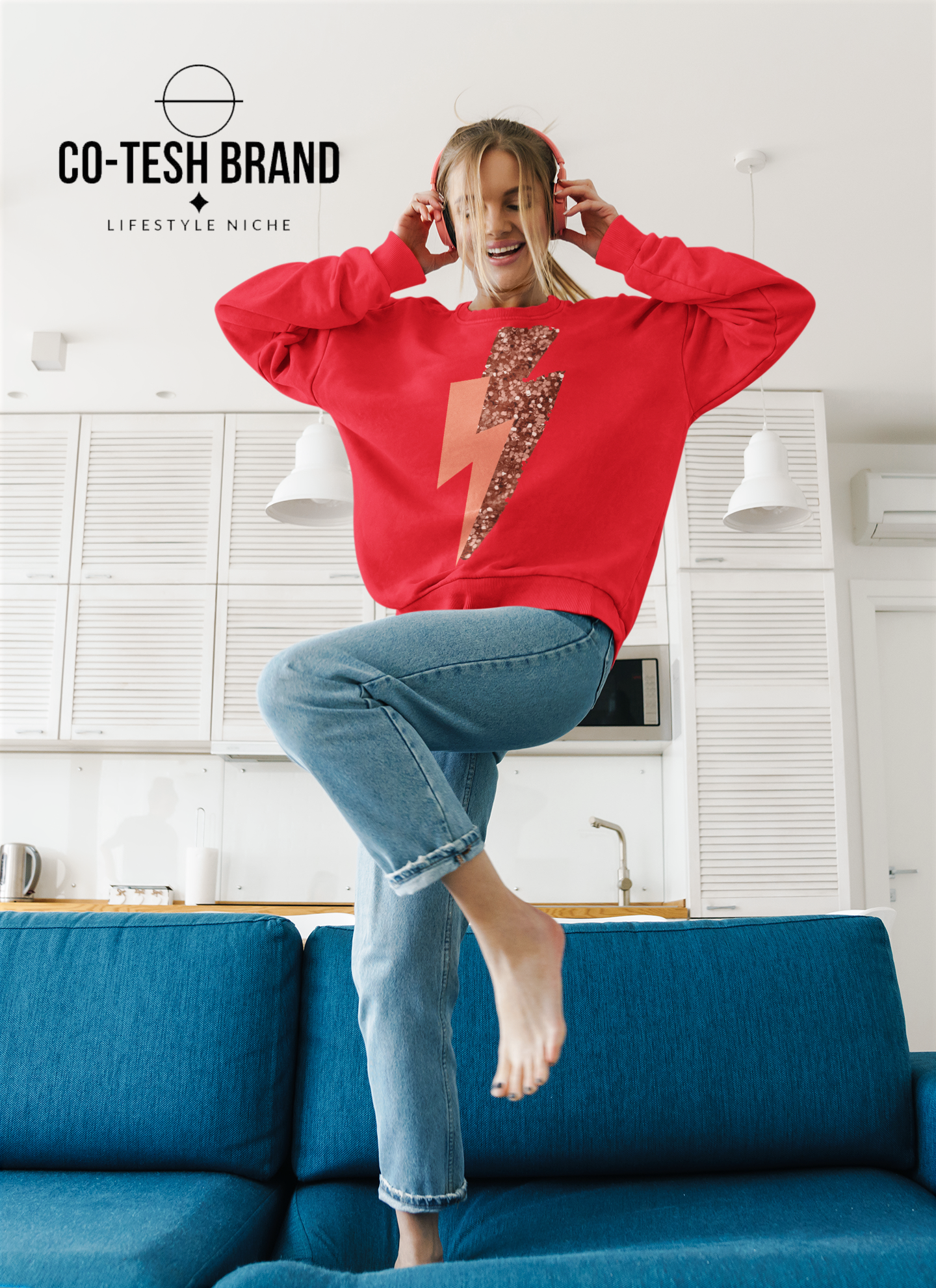 Pink Lightning Unisex Sweatshirt