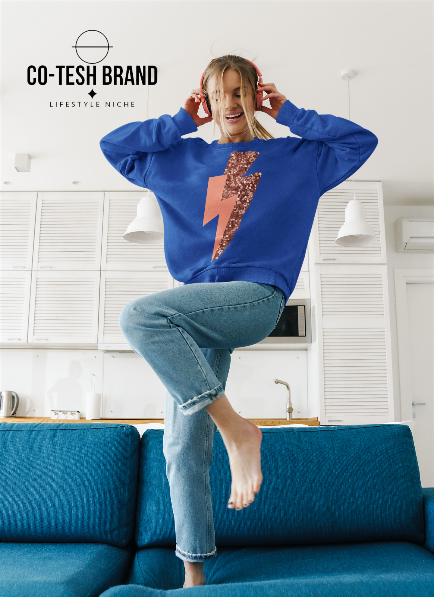 Pink Lightning Unisex Sweatshirt