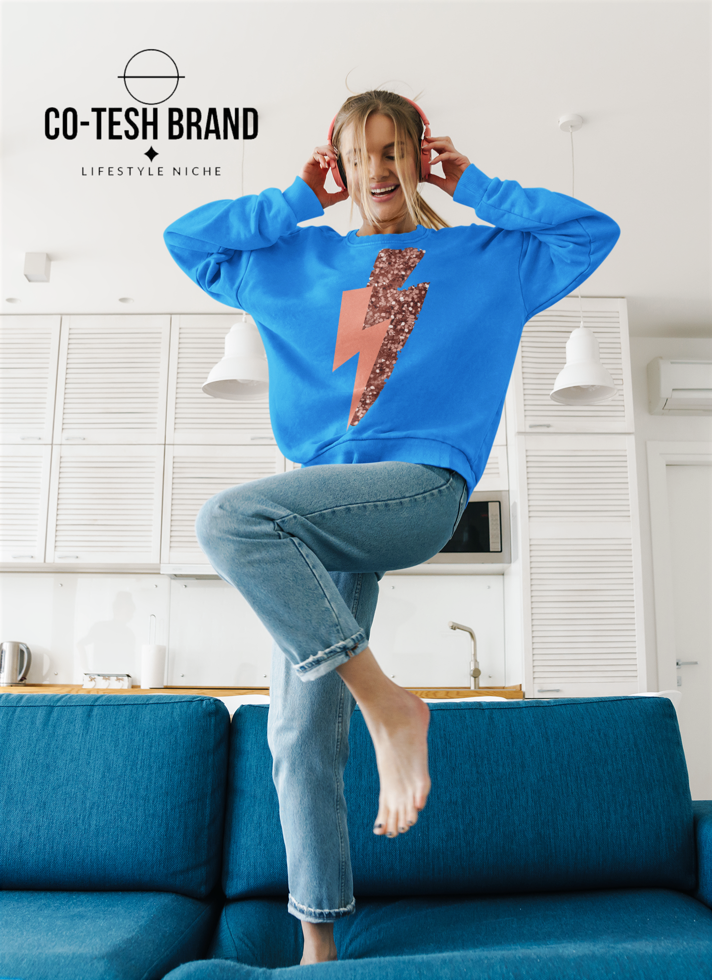 Pink Lightning Unisex Sweatshirt