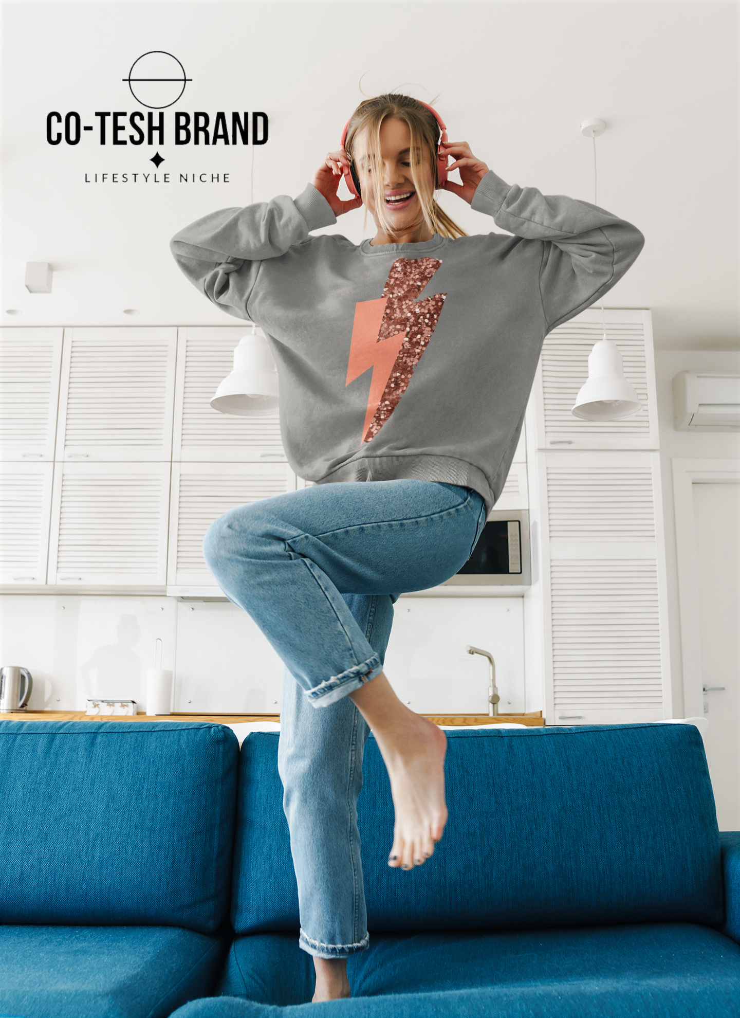 Pink Lightning Unisex Sweatshirt