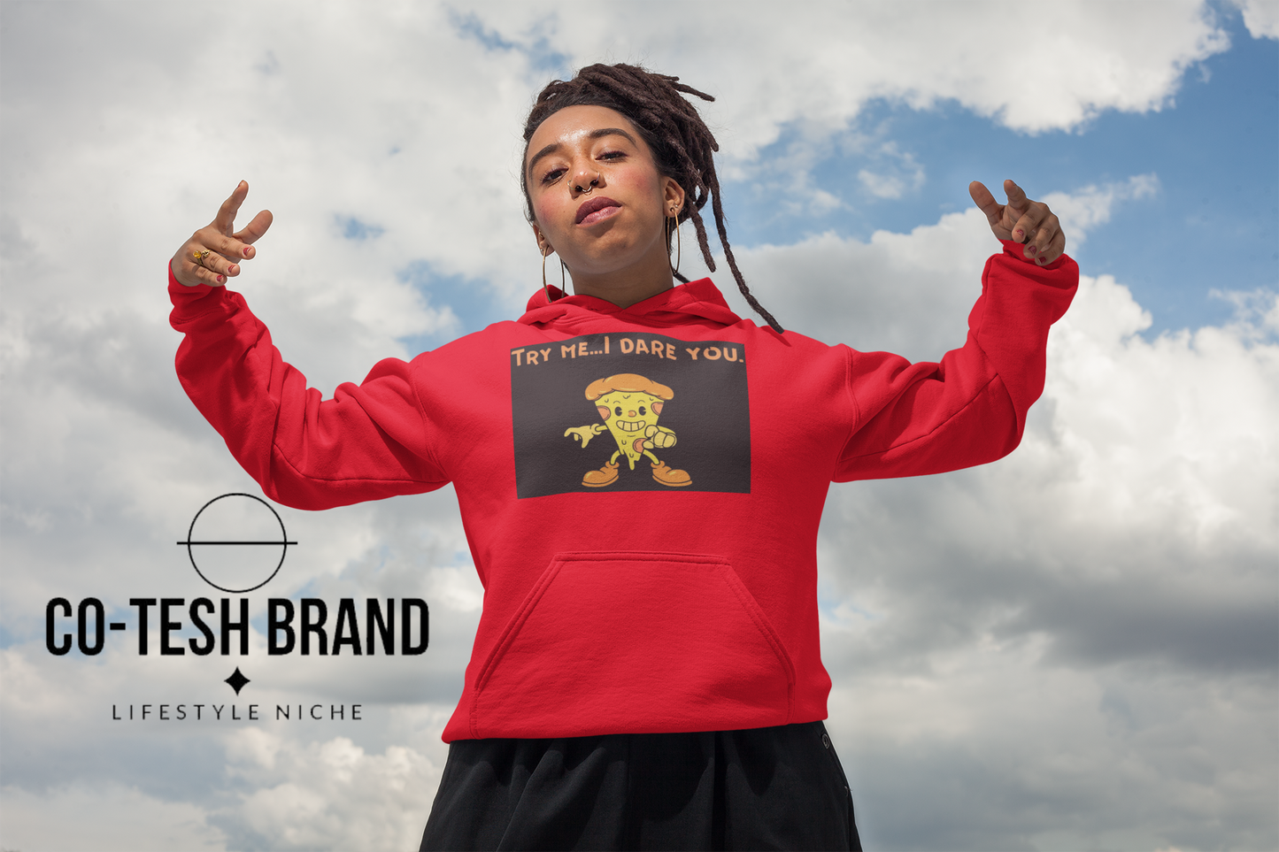 Try me if you dare Unisex fleece hoodie