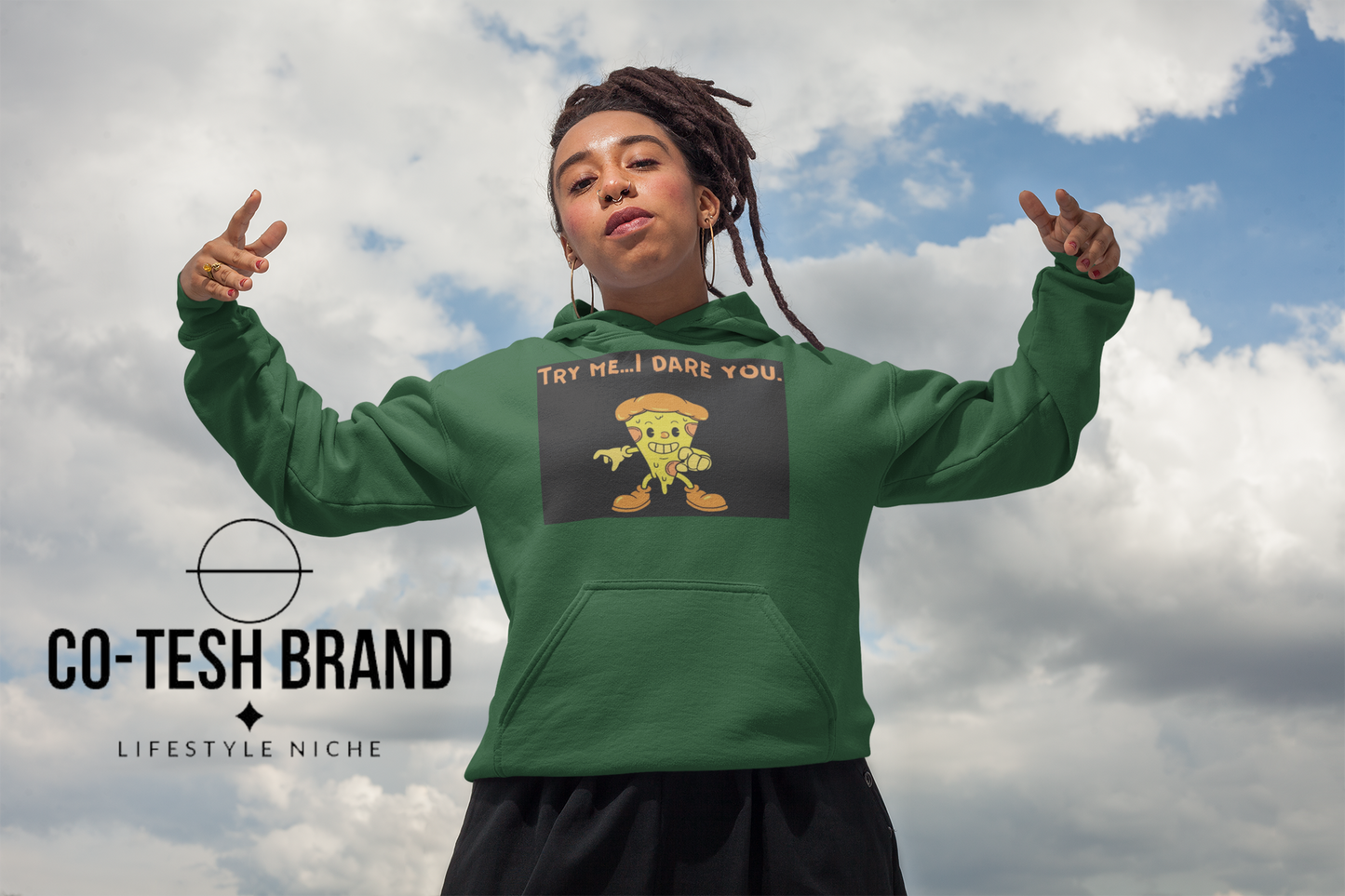 Try me if you dare Unisex fleece hoodie