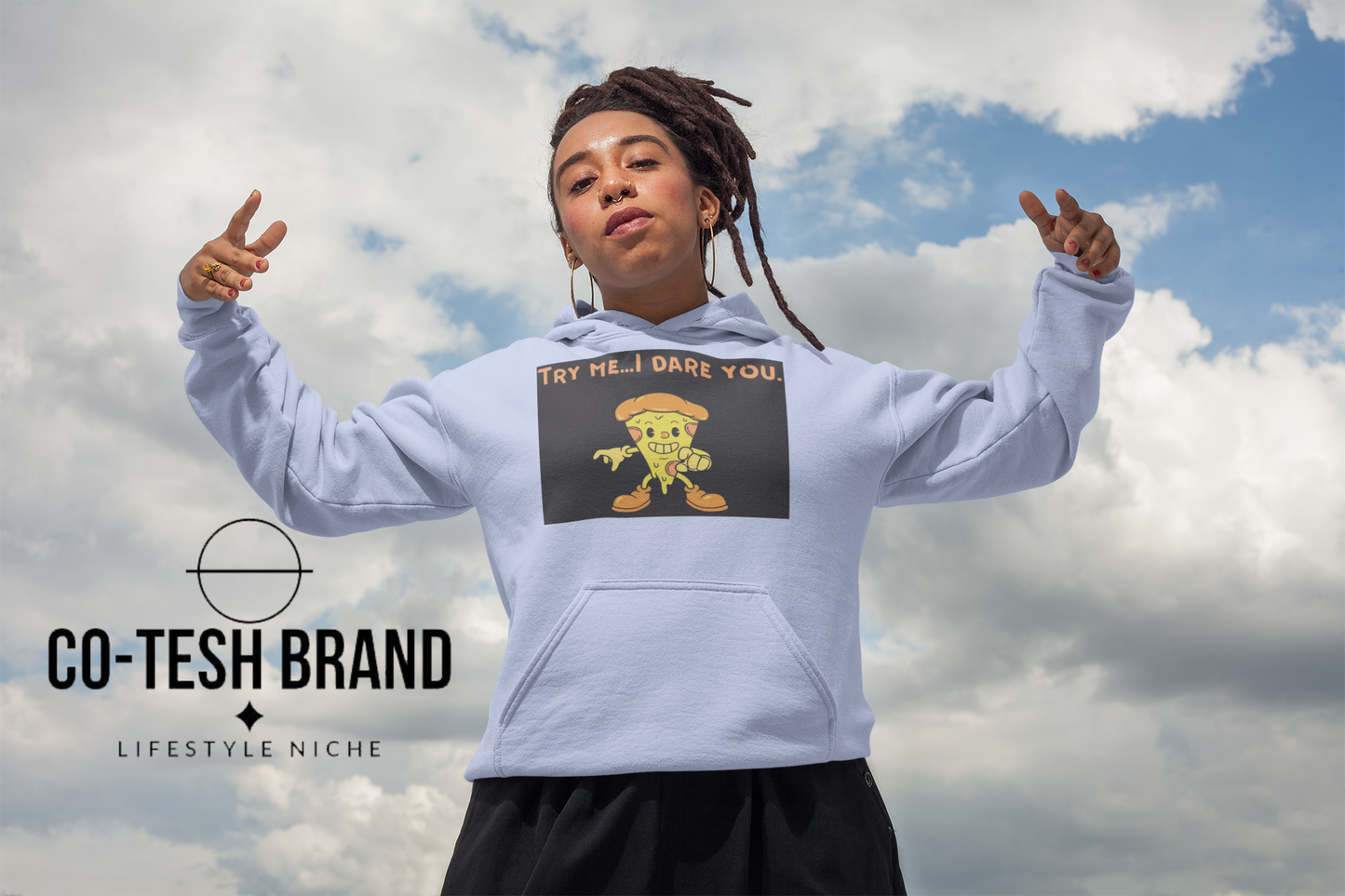 Try me if you dare Unisex fleece hoodie