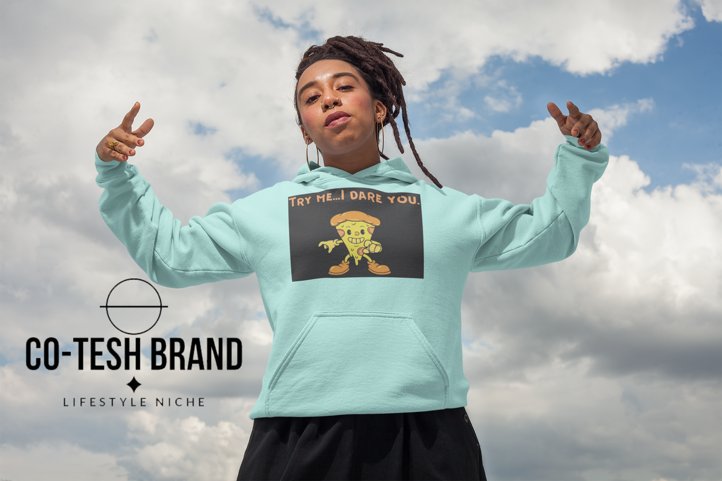 Try me if you dare Unisex fleece hoodie