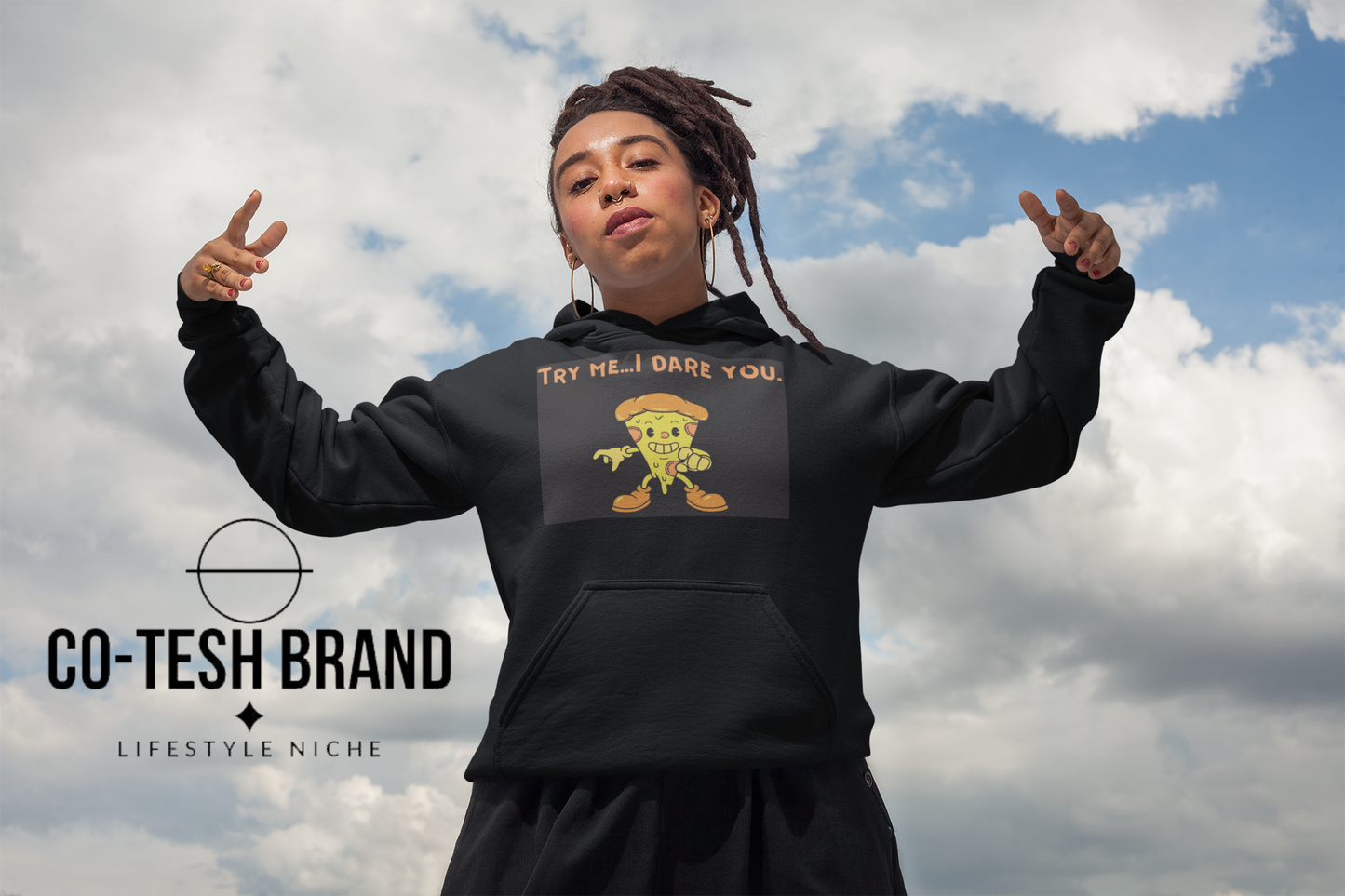 Try me if you dare Unisex fleece hoodie