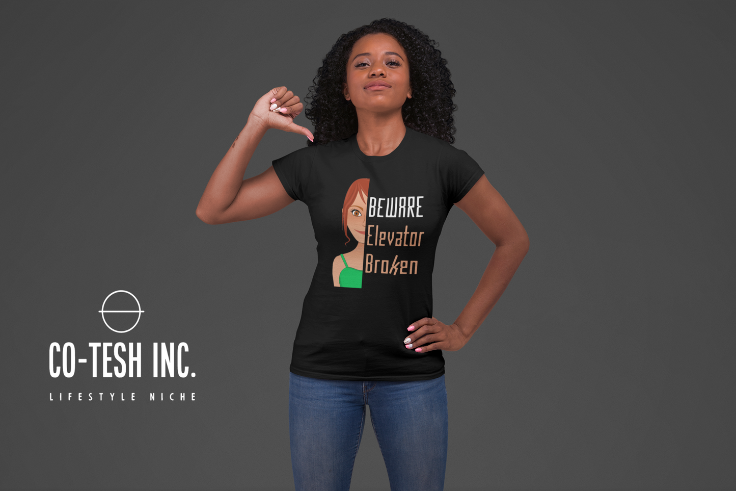 Beware Elevator Broken | Short-Sleeve Unisex T-Shirt | Expression tee | funny hooks | Cotesh
