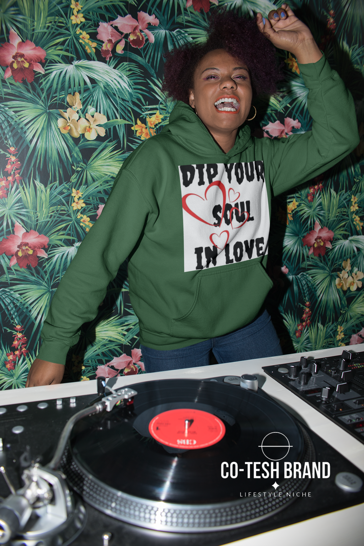 Dip your soul in love Unisex fleece hoodie