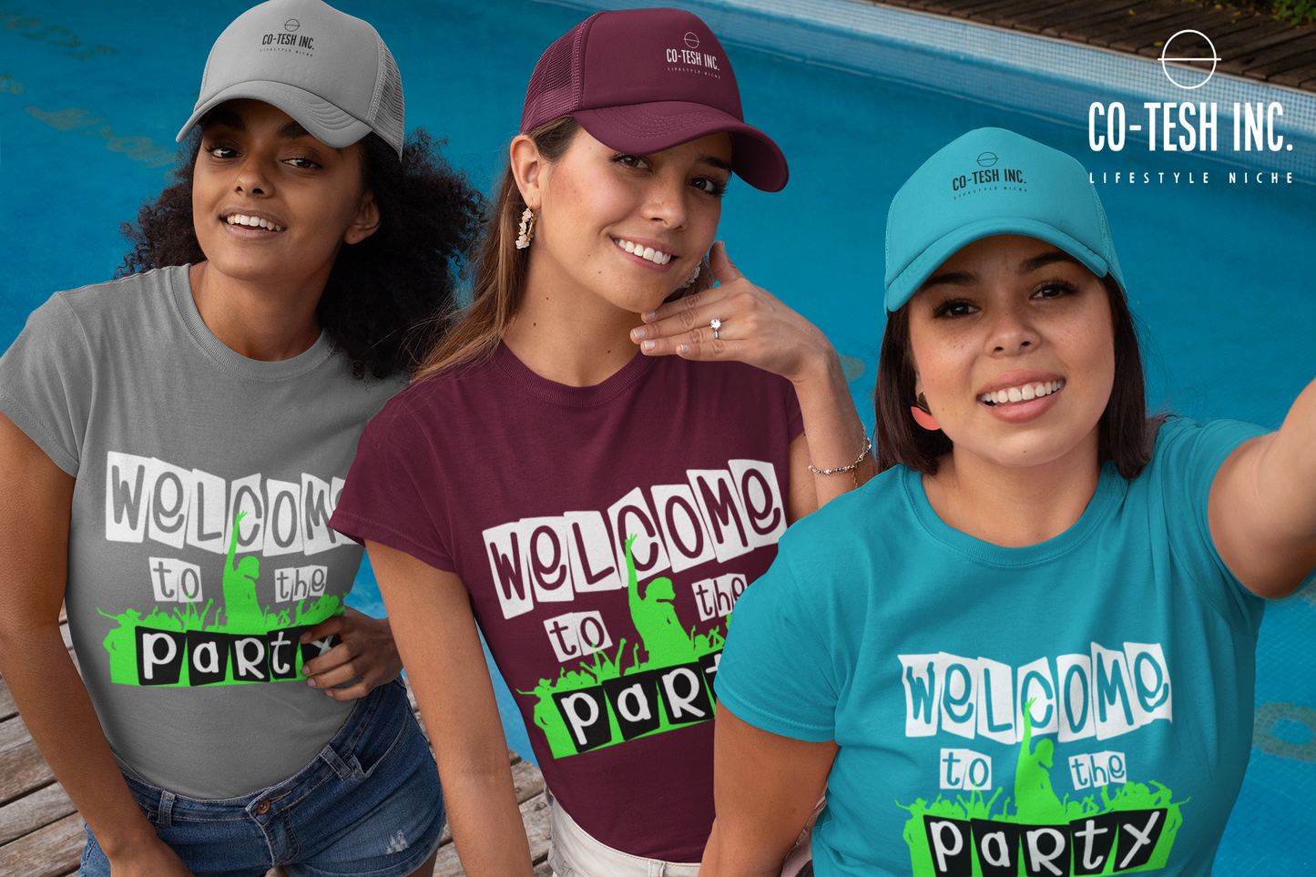 Welcome to the party | Short-Sleeve Unisex T-Shirt | expression tees | funny hooks | Cotesh