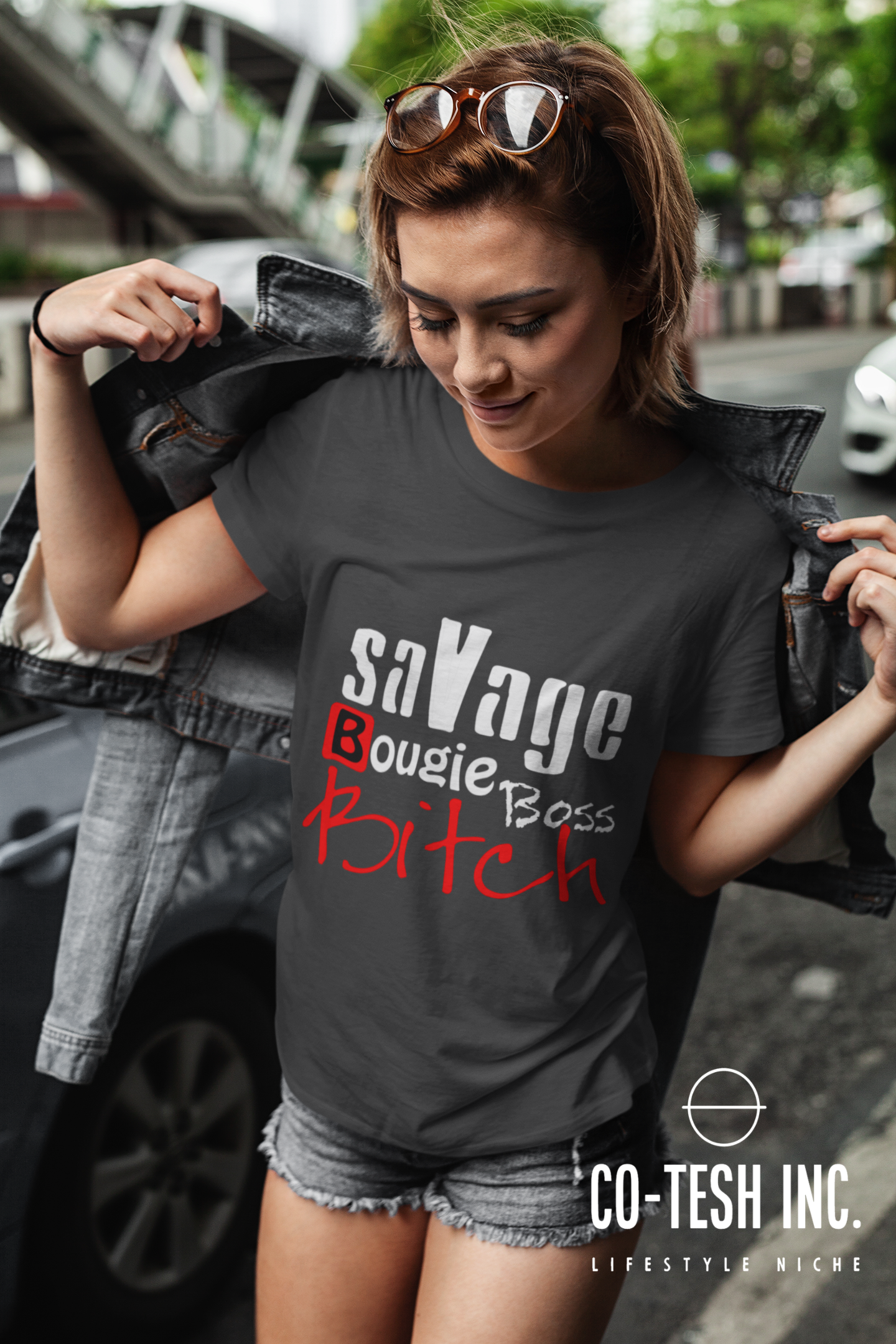 Savage Bad Bougie Bad Boss Bitch | short-Sleeve Unisex T-Shirt | expression tee | funny hook | Cotesh