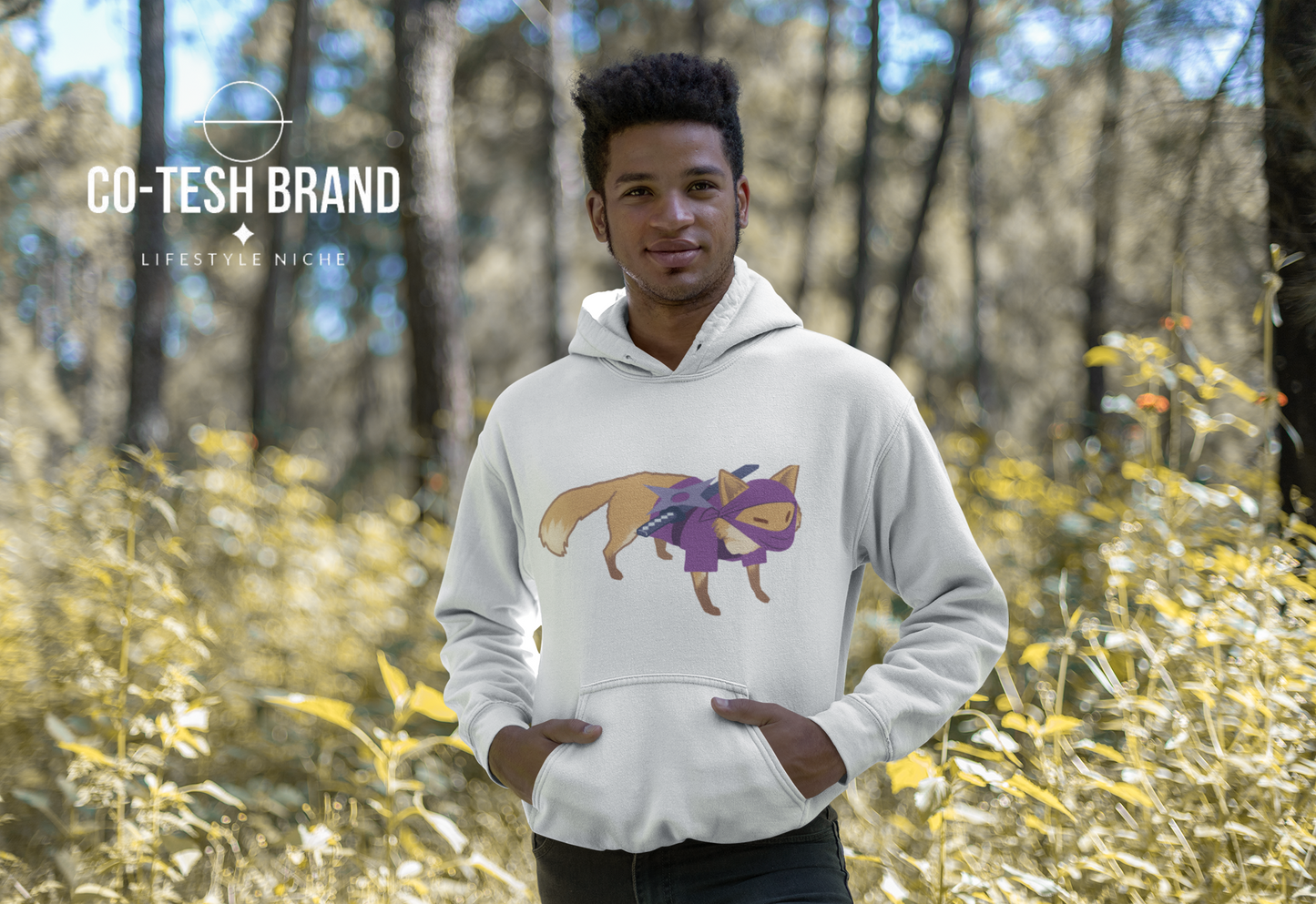 Fox Purple Unisex fleece hoodie