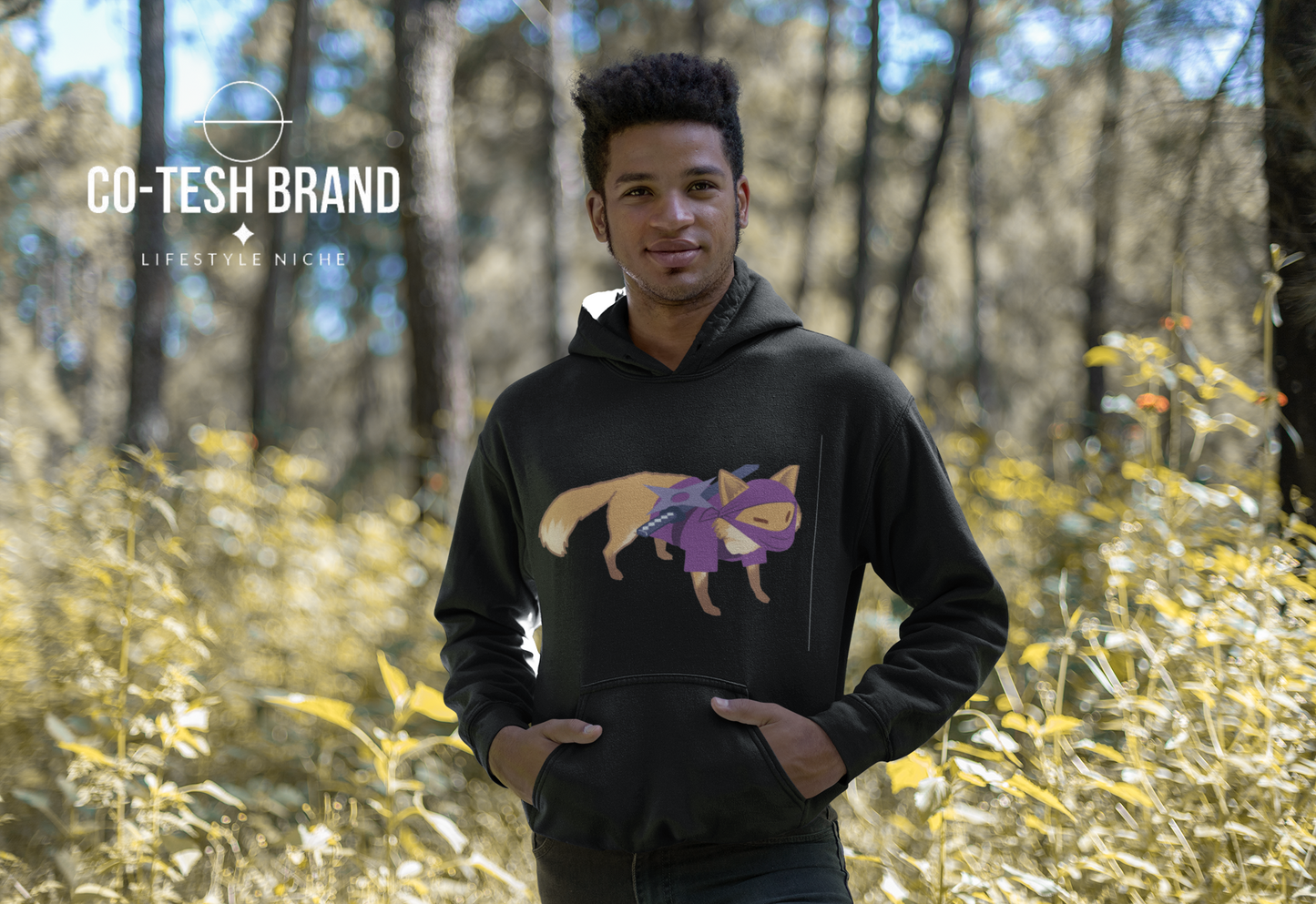 Fox Purple Unisex fleece hoodie