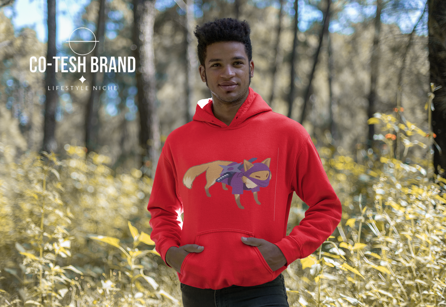 Fox Purple Unisex fleece hoodie