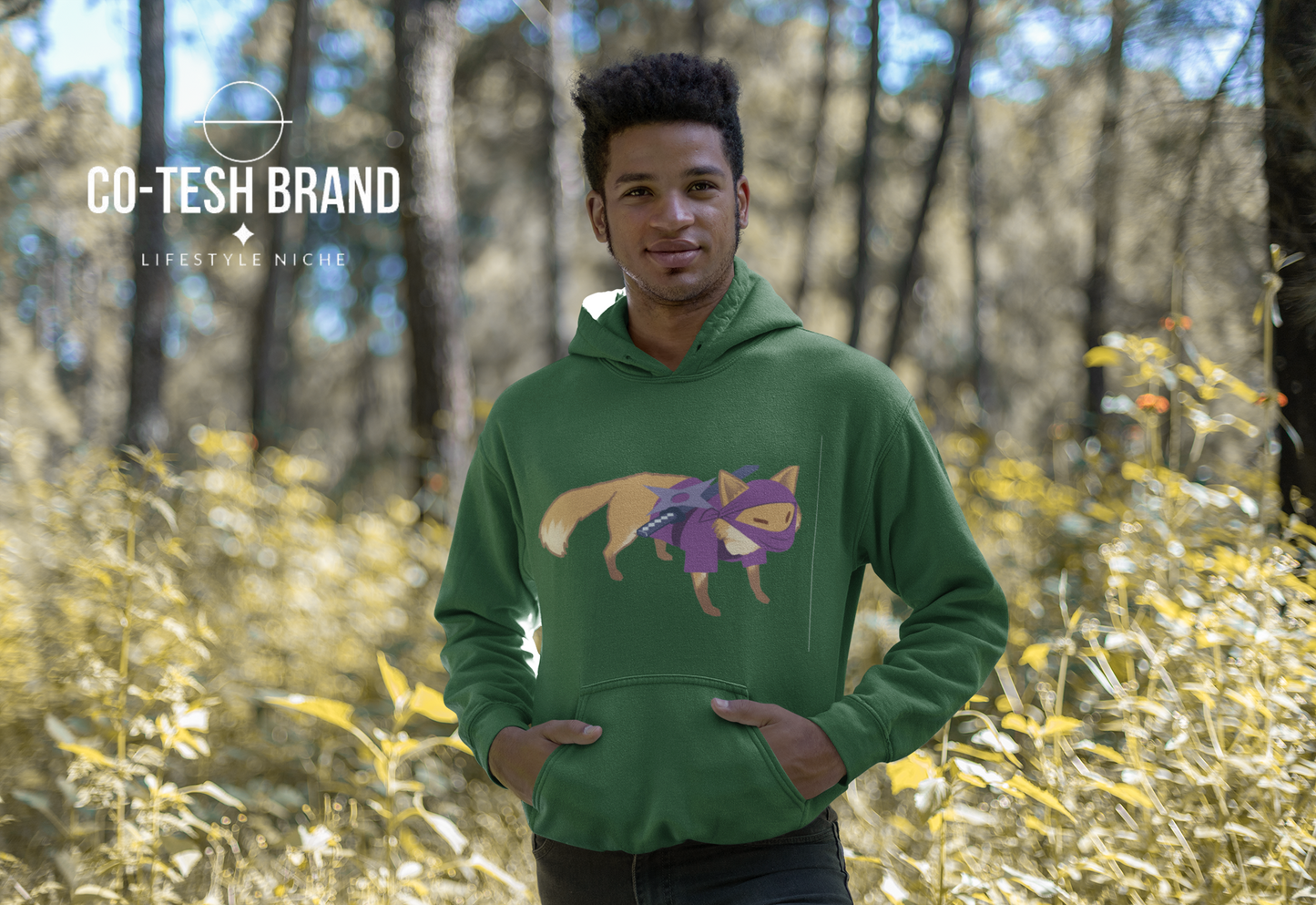 Fox Purple Unisex fleece hoodie