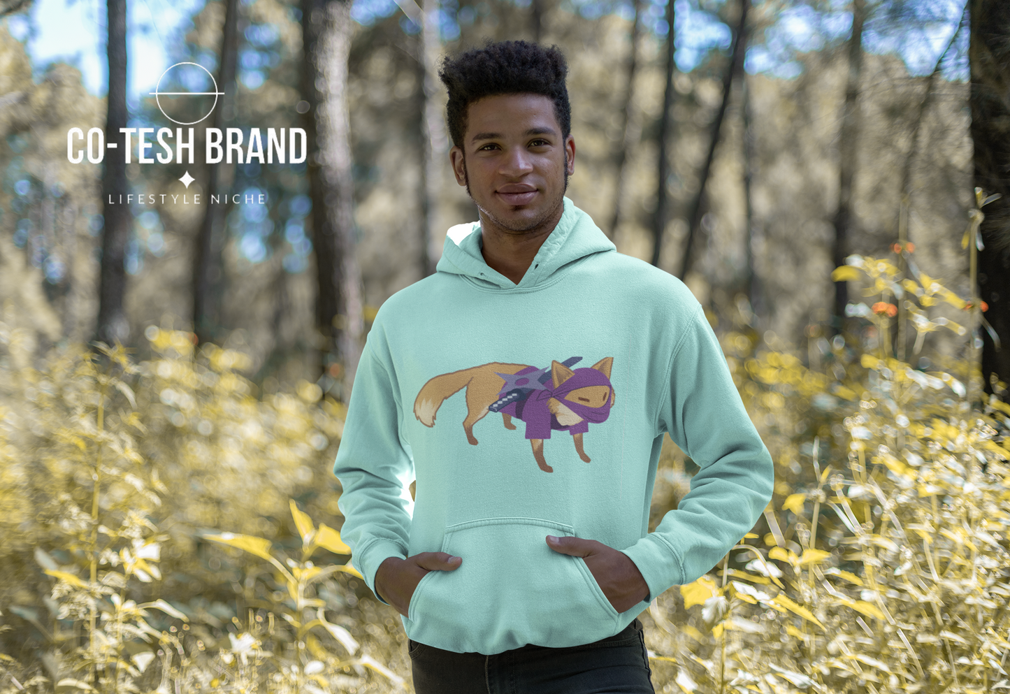 Fox Purple Unisex fleece hoodie