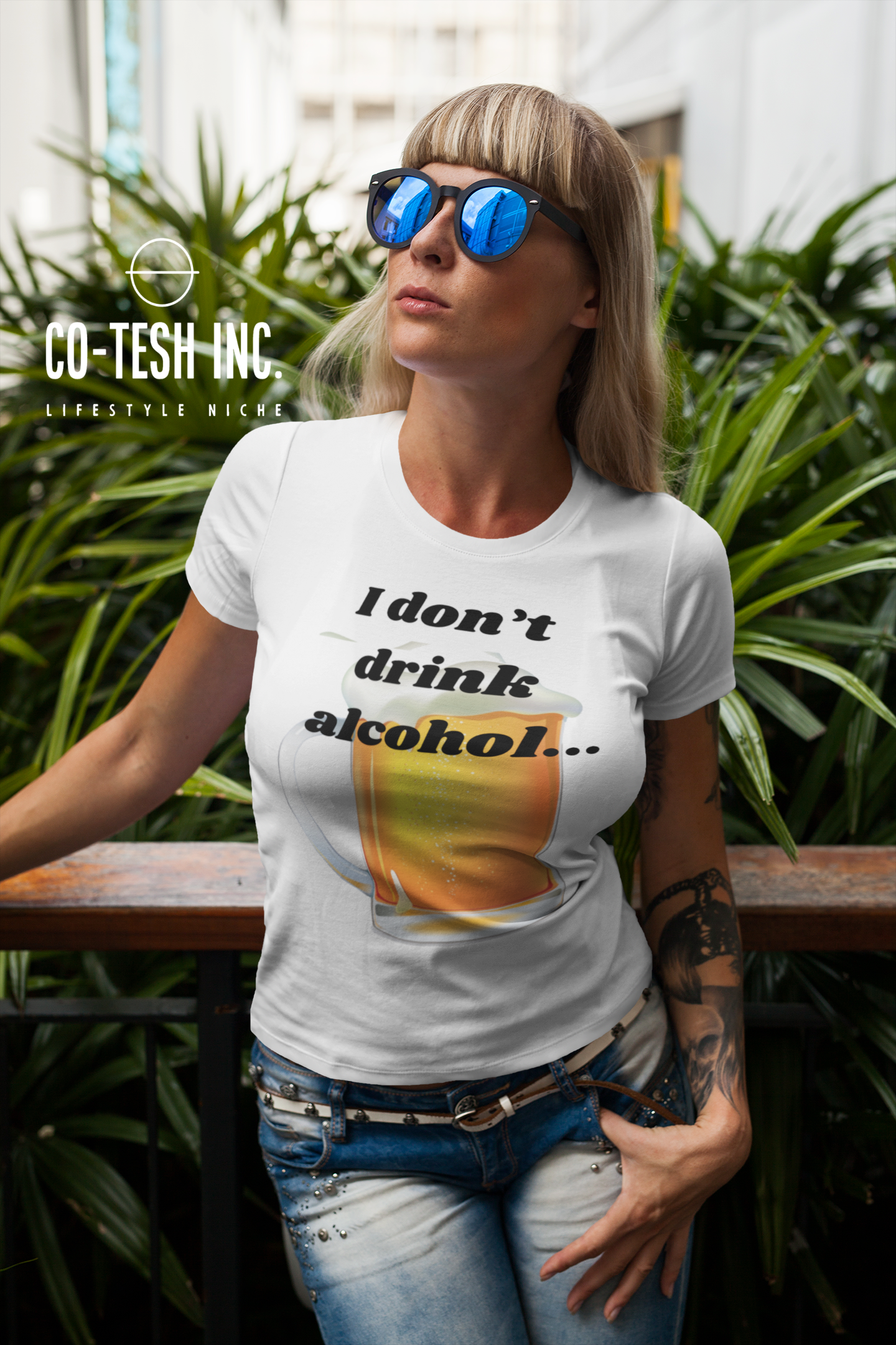 I don't drink alcohol Short-Sleeve Unisex T-Shirt Cotesh