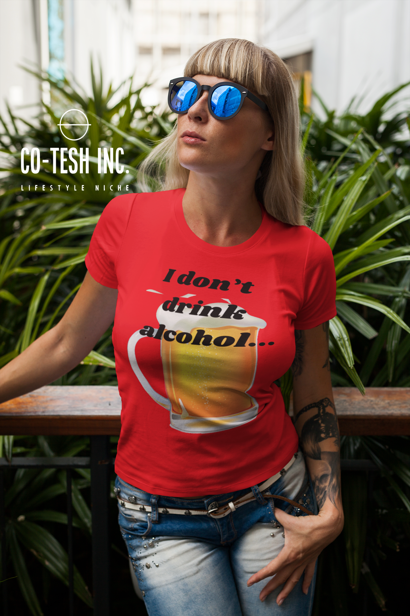 I don't drink alcohol Short-Sleeve Unisex T-Shirt Cotesh