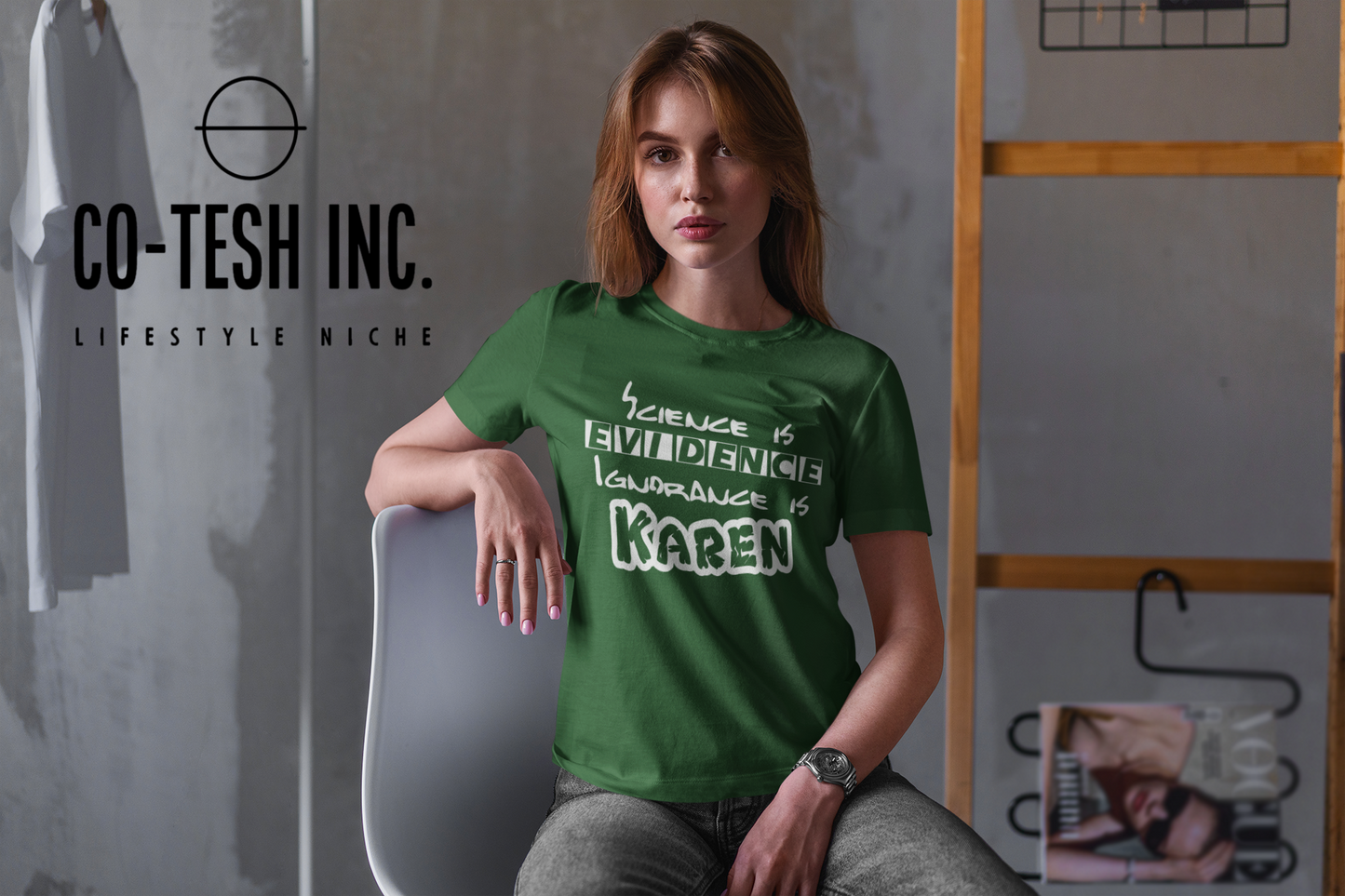 Science is evidence ignorance is Karen Short-Sleeve Unisex T-Shirt | Cotesh | expression tees