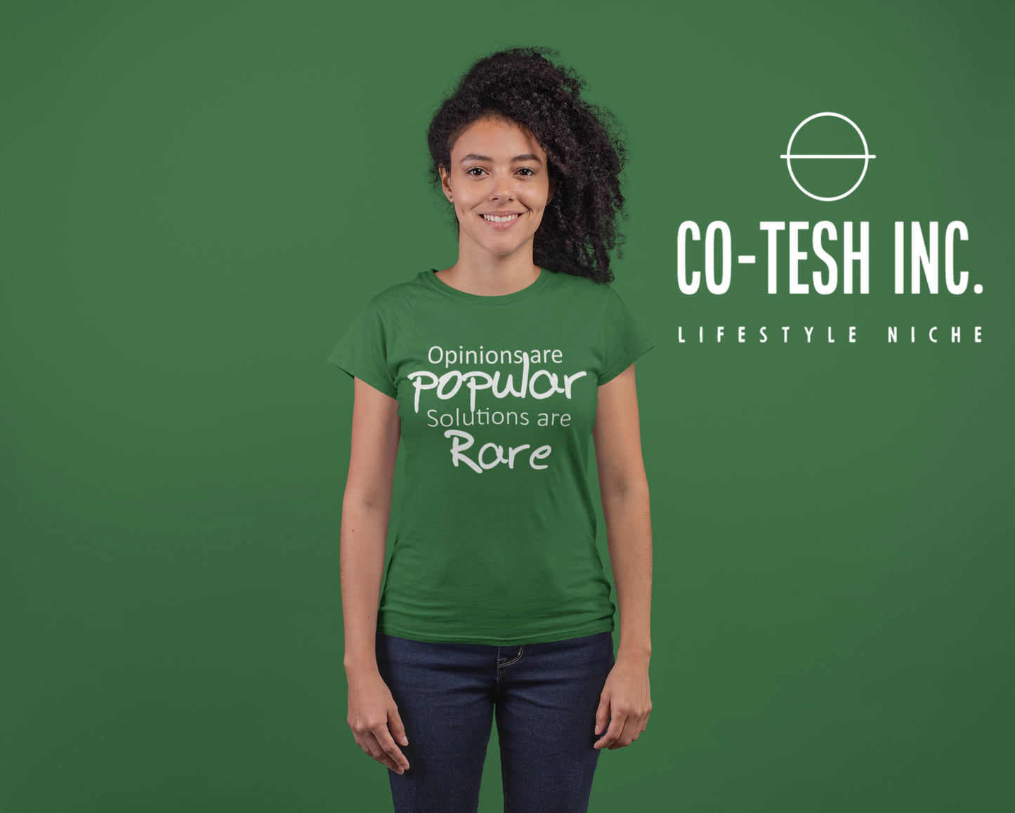 Opinion are popular solutions are rare | Short-Sleeve Unisex T-Shirt | Expression Tees | Cotesh