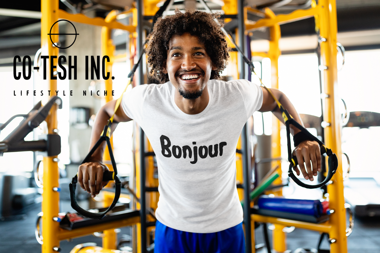 Bonjour Short-Sleeve Unisex T-Shirt | Cotesh