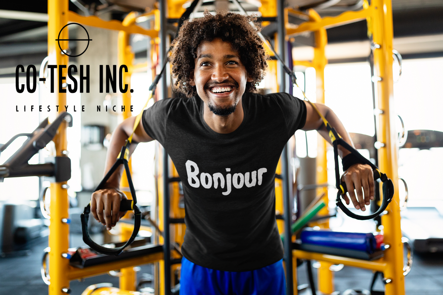 Bonjour Short-Sleeve Unisex T-Shirt | Cotesh