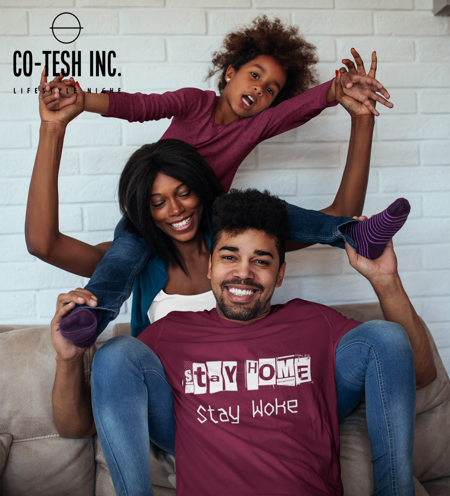 Stay Home Stay Woke | Short-Sleeve Unisex T-Shirt | expression tees | funny hooks | Cotesh