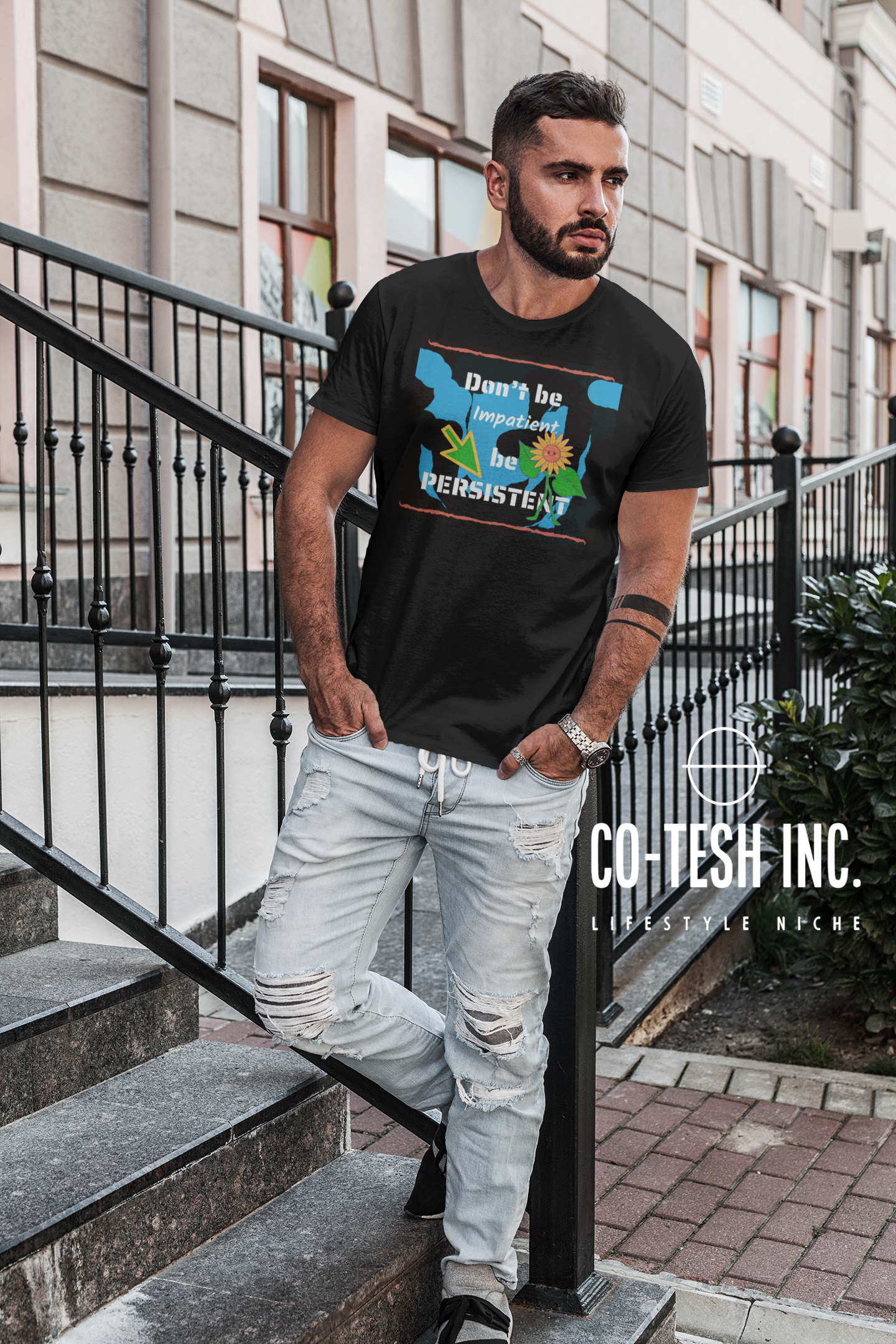 Don't be impatient be persistent Short-Sleeve Unisex T-Shirt Cotesh