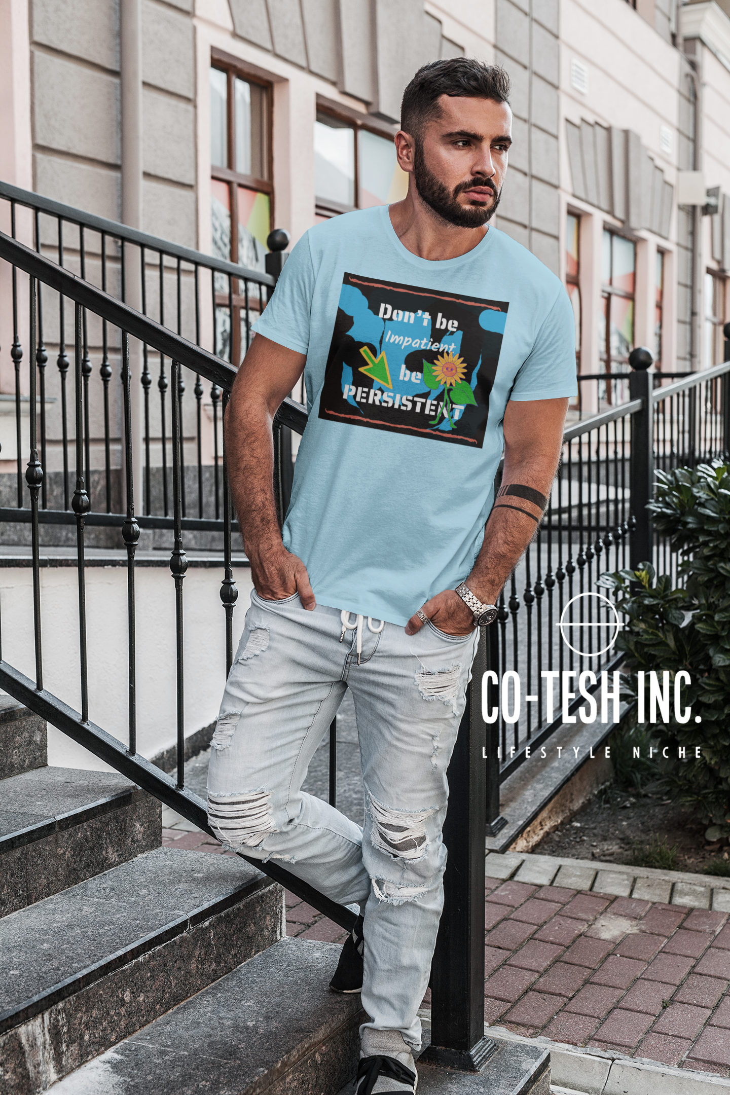 Don't be impatient be persistent Short-Sleeve Unisex T-Shirt Cotesh