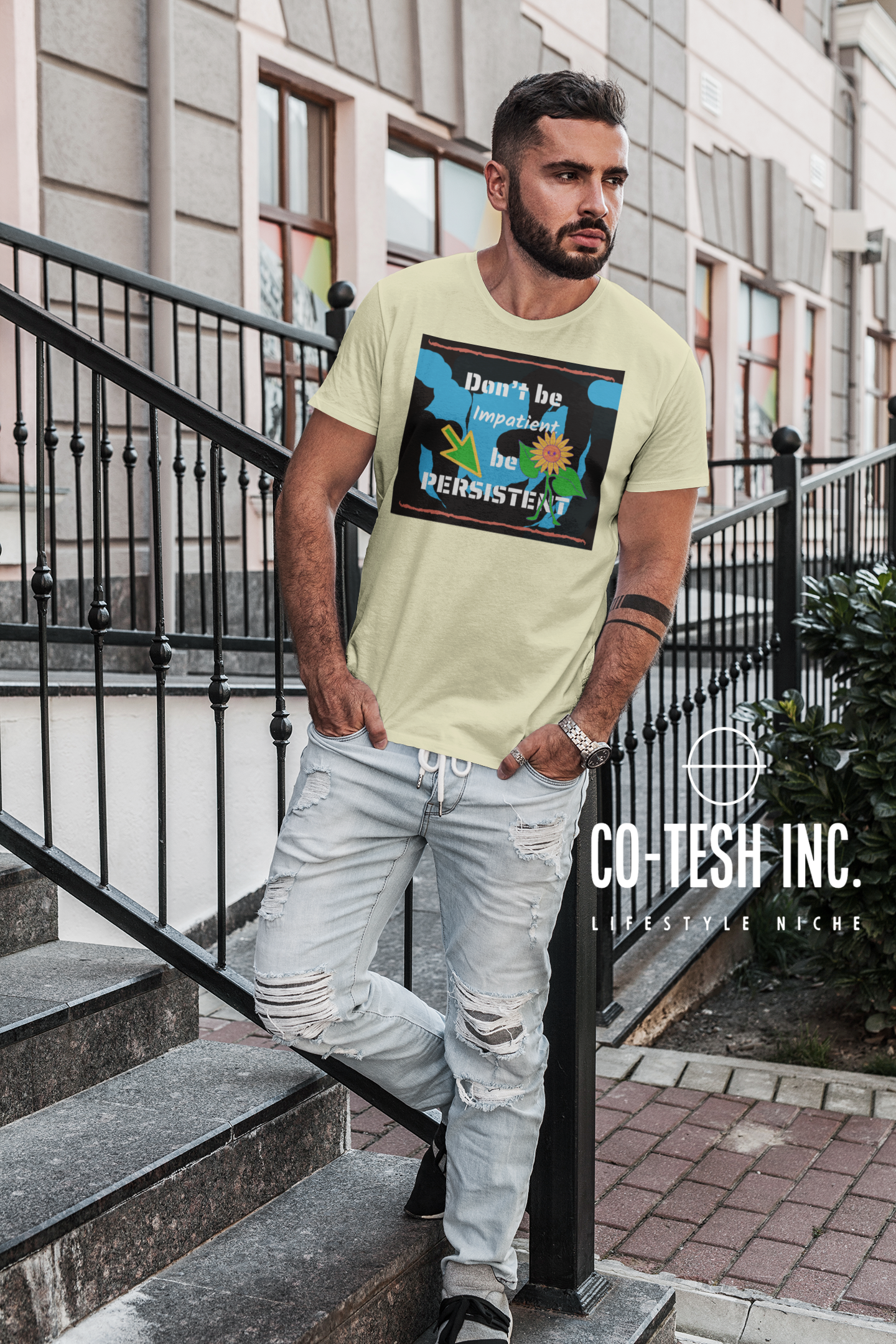 Don't be impatient be persistent Short-Sleeve Unisex T-Shirt Cotesh
