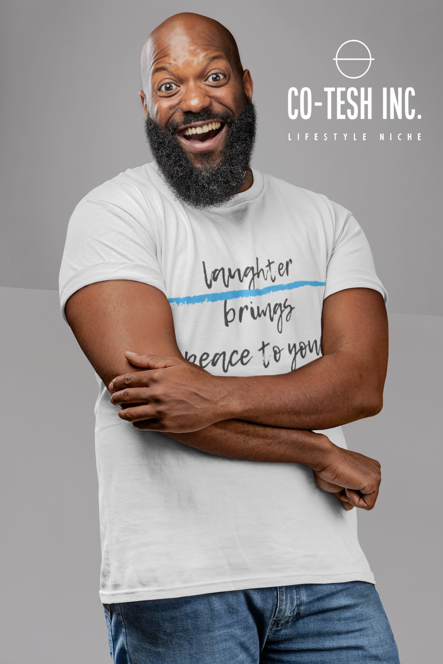 Laughter brings peace to your soul Short-Sleeve Unisex T-Shirt Cotesh