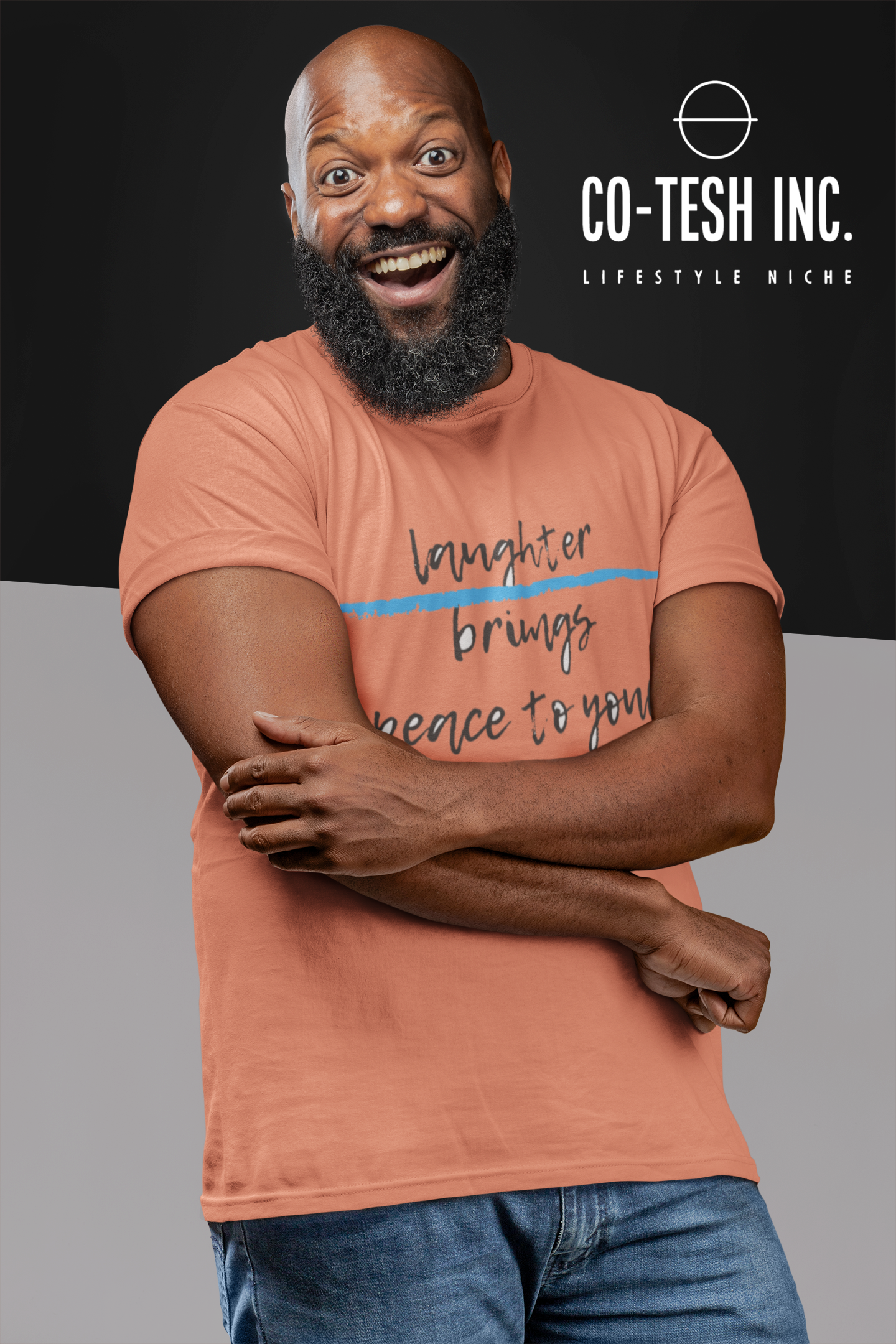 Laughter brings peace to your soul Short-Sleeve Unisex T-Shirt Cotesh