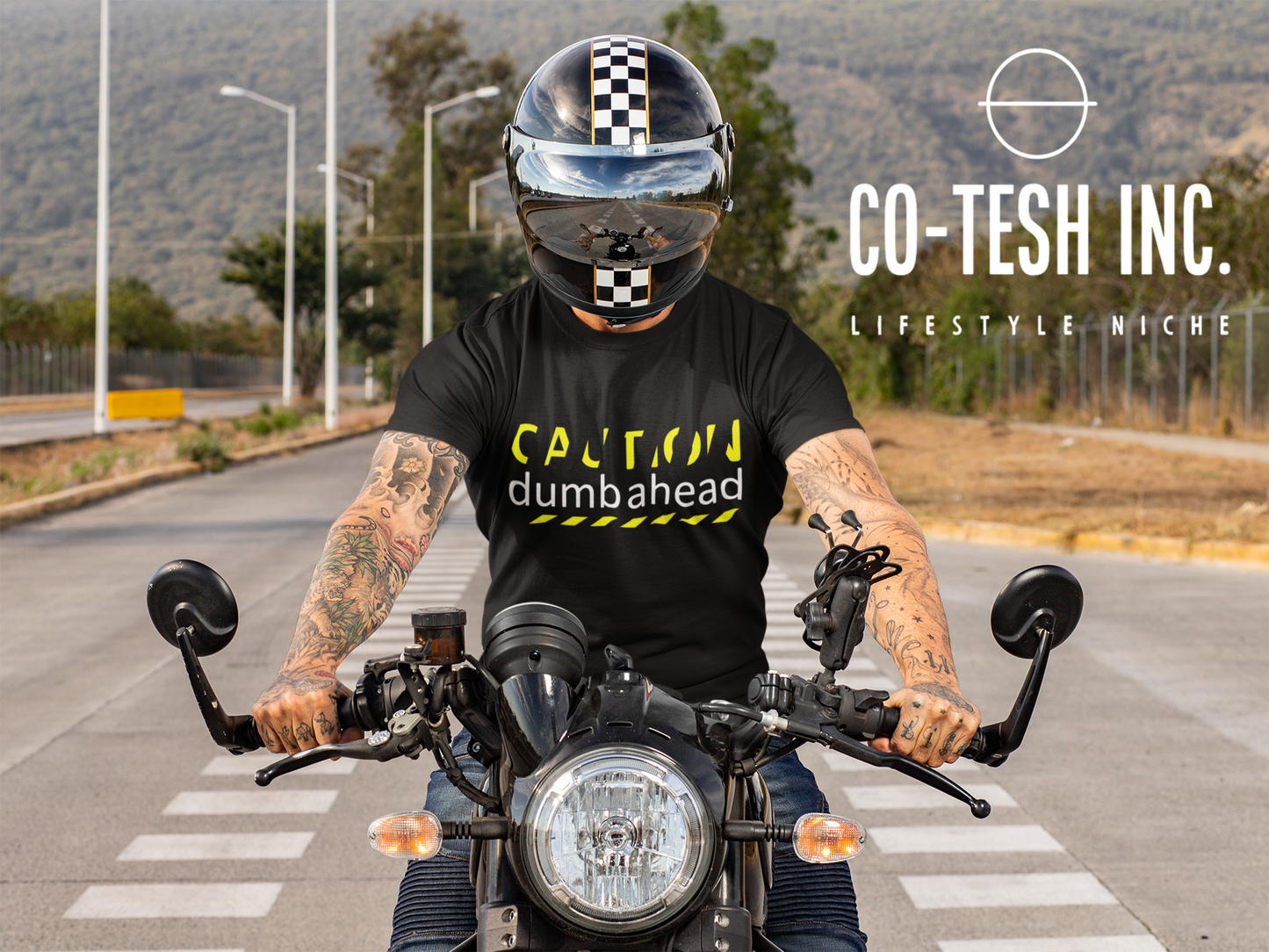 Caution Dumb Ahead | Short-Sleeve Unisex T-Shirt | Cotesh | Expression Teez