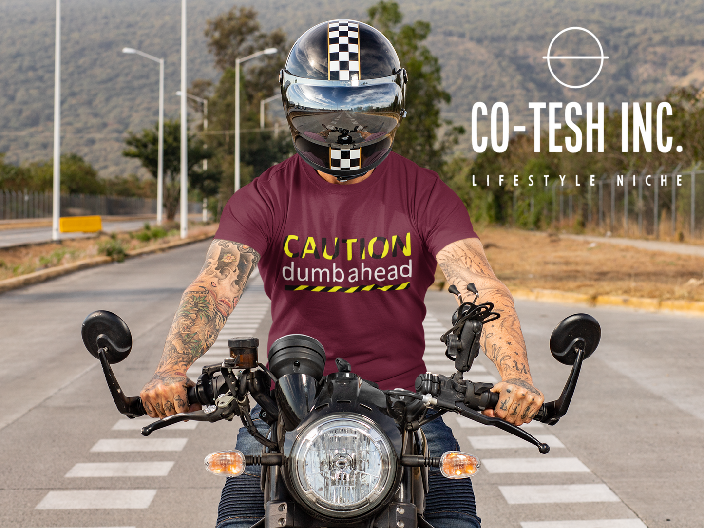 Caution Dumb Ahead | Short-Sleeve Unisex T-Shirt | Cotesh | Expression Teez