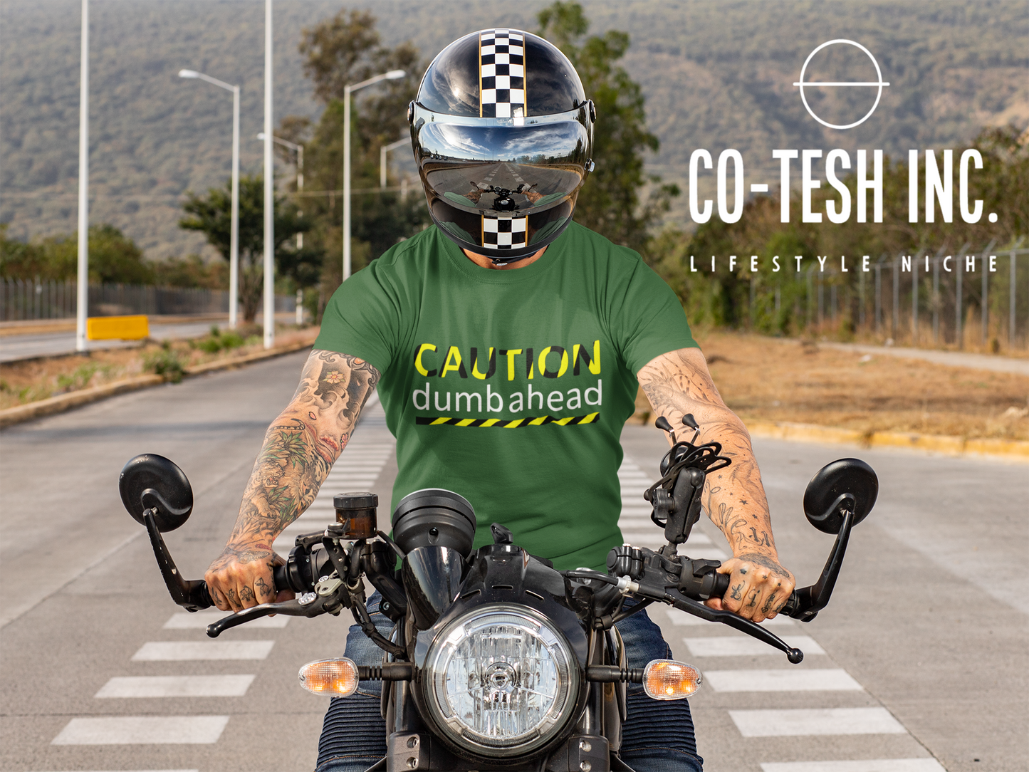 Caution Dumb Ahead | Short-Sleeve Unisex T-Shirt | Cotesh | Expression Teez