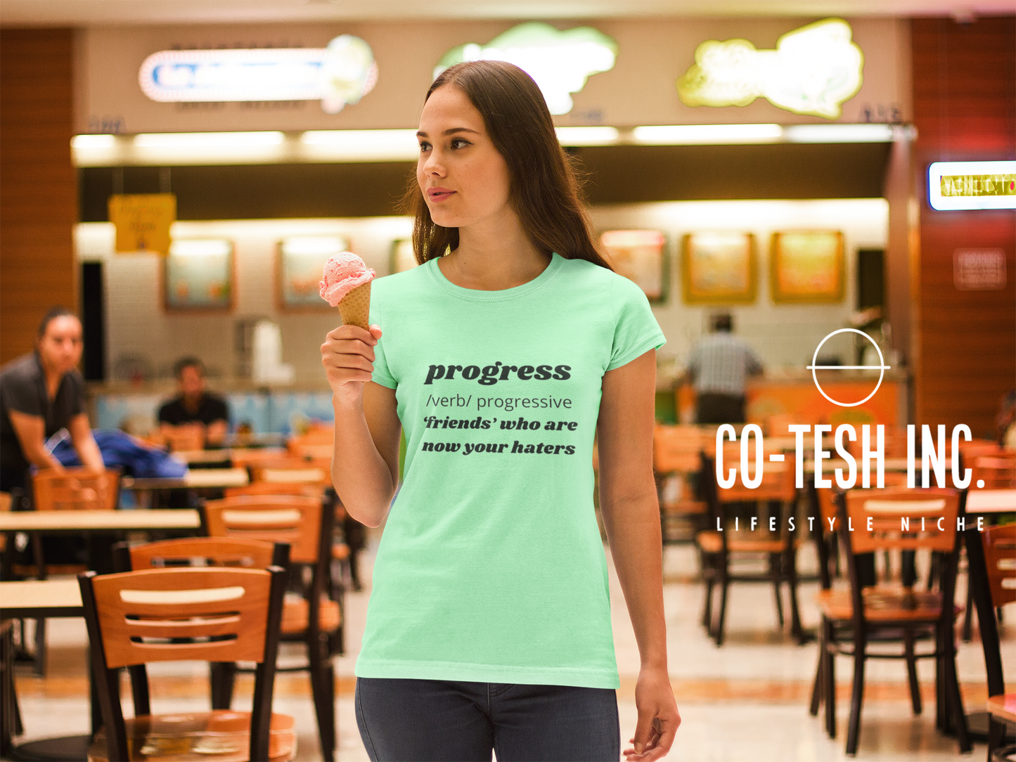 Progress Short-Sleeve Unisex T-Shirt Cotesh Blending Trends