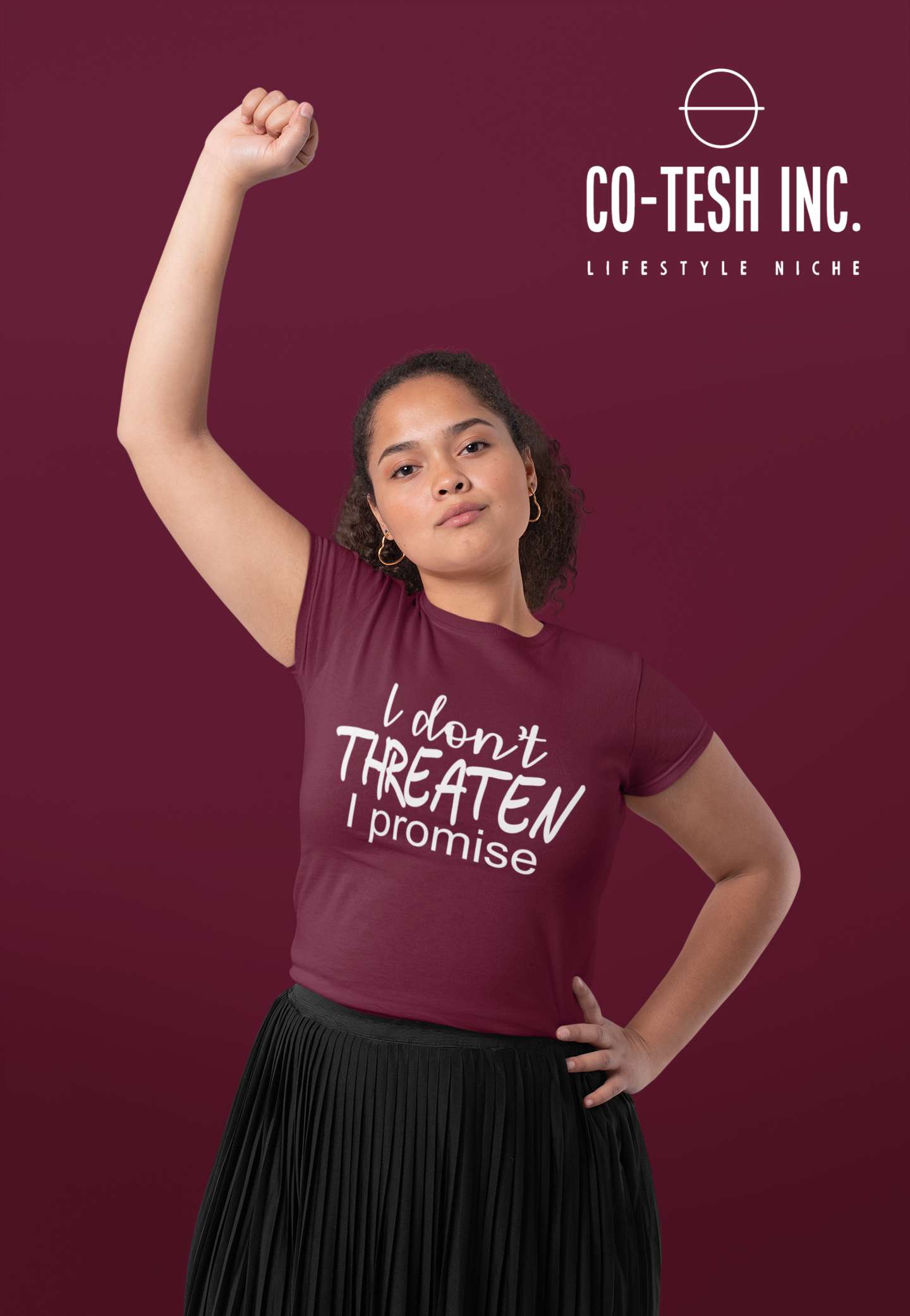 I don't threaten I promise | Short-Sleeve Unisex T-Shirt | Cotesh | Expression Teez
