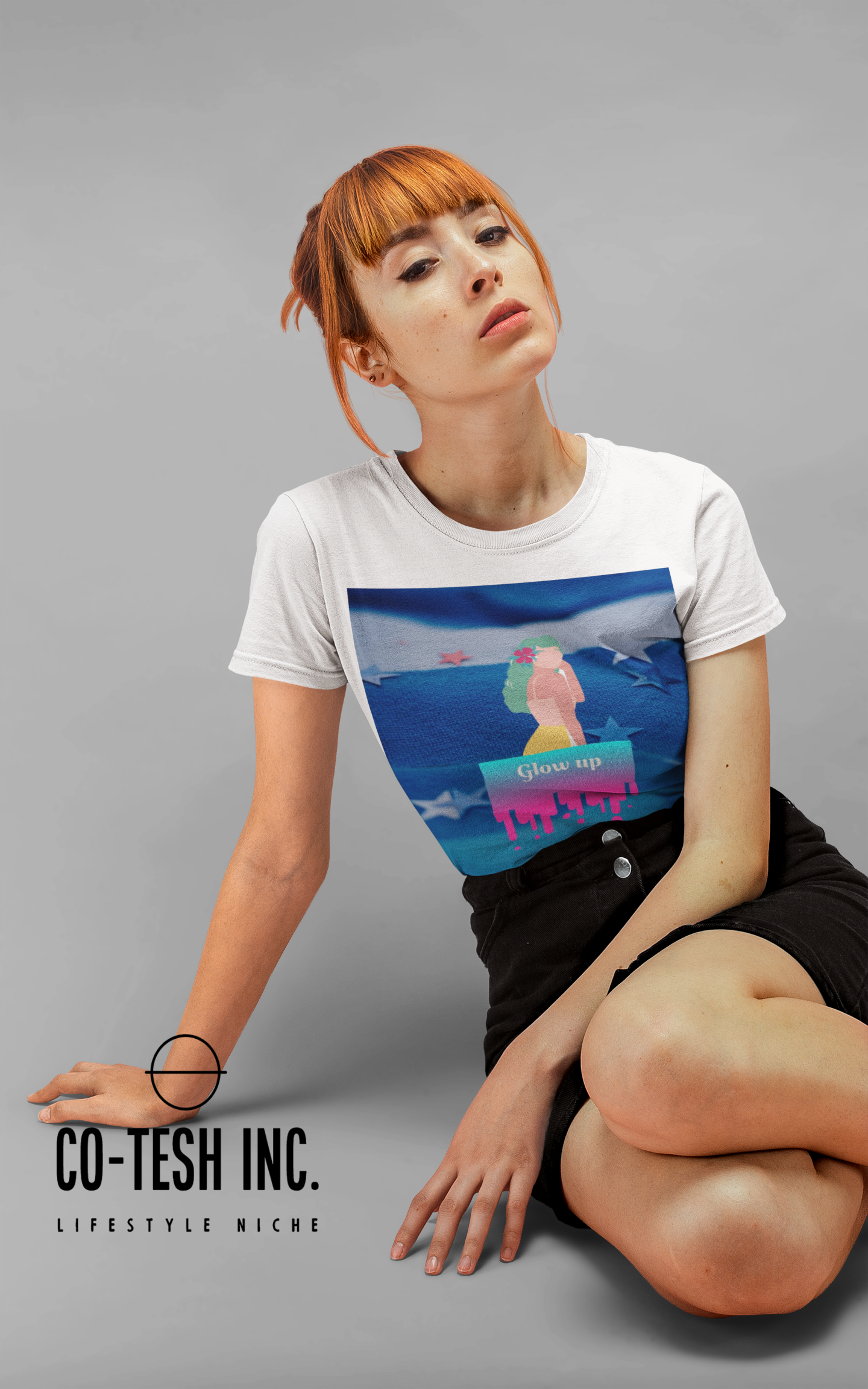 Glow Up Short-Sleeve Unisex T-Shirt Cotesh