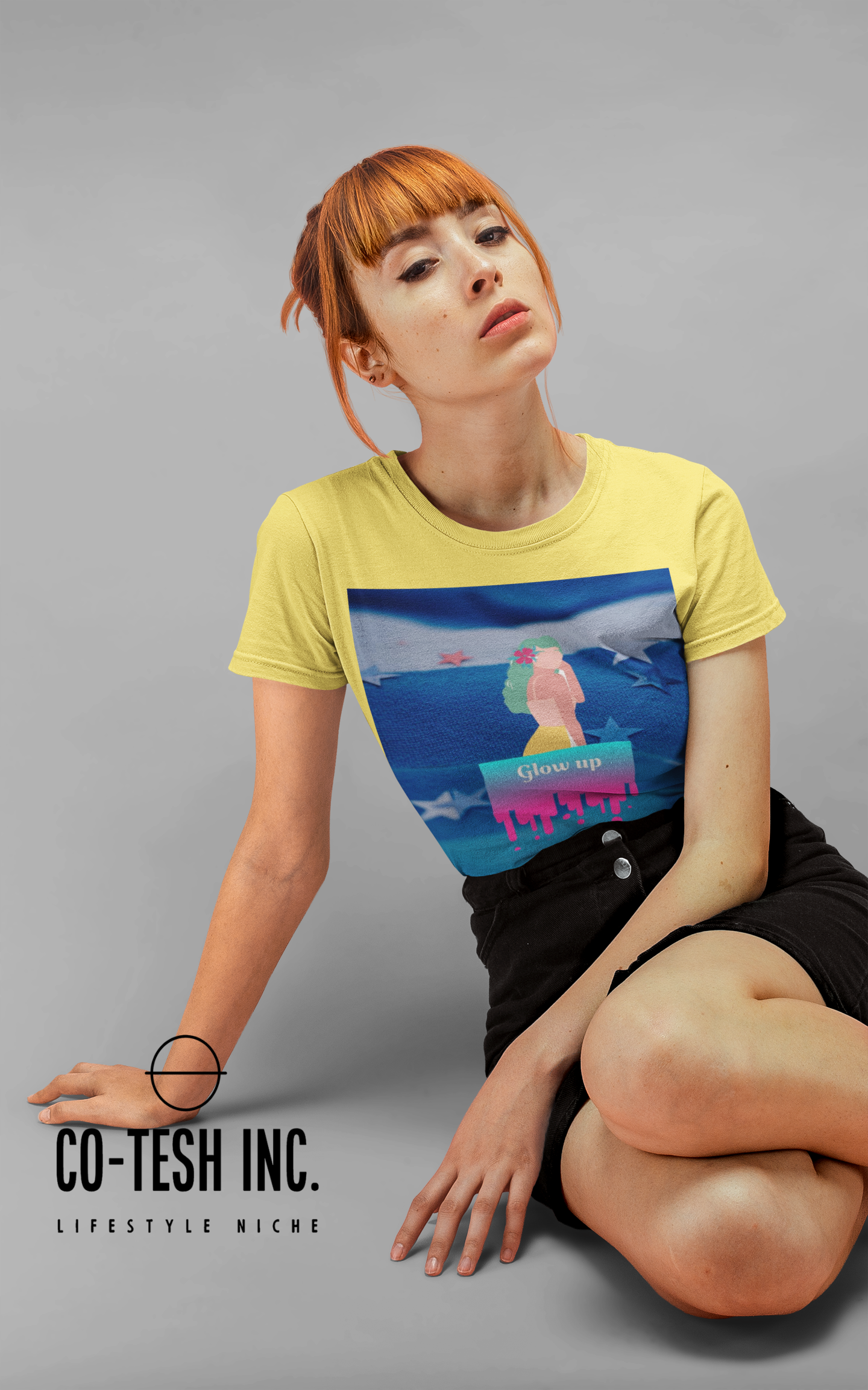 Glow Up Short-Sleeve Unisex T-Shirt Cotesh