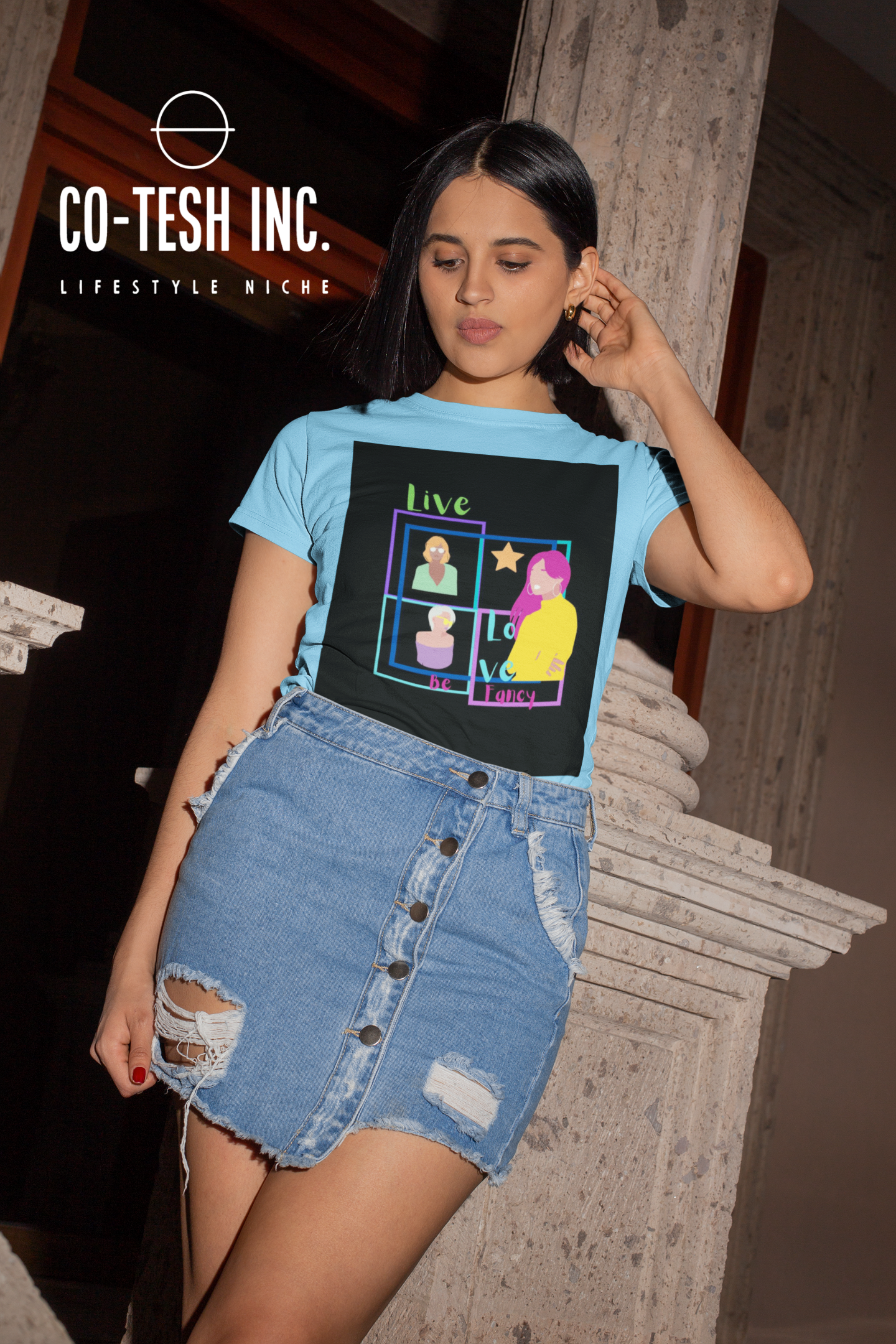 Live Love Be Fancy Short-Sleeve Unisex T-Shirt Cotesh
